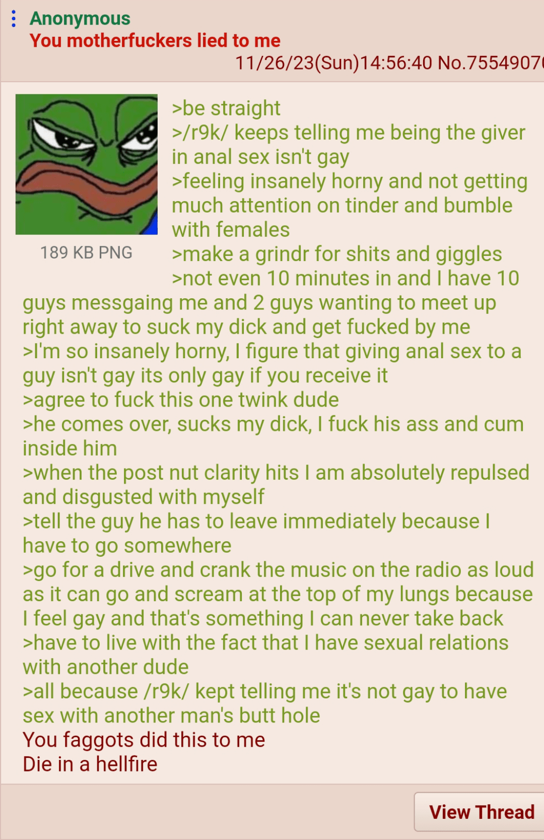 Real and Gay. : rgreentext