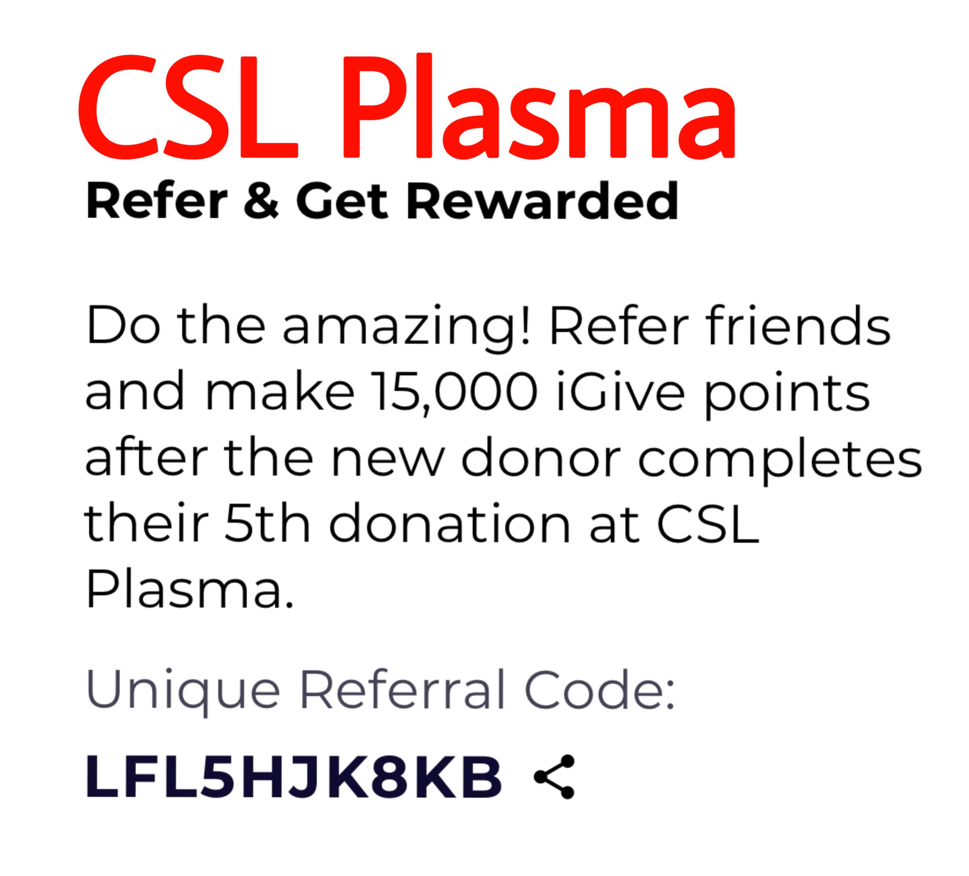 $50 exclusive bonus for new csl plasma donors only!!! 💰🎁 use referral