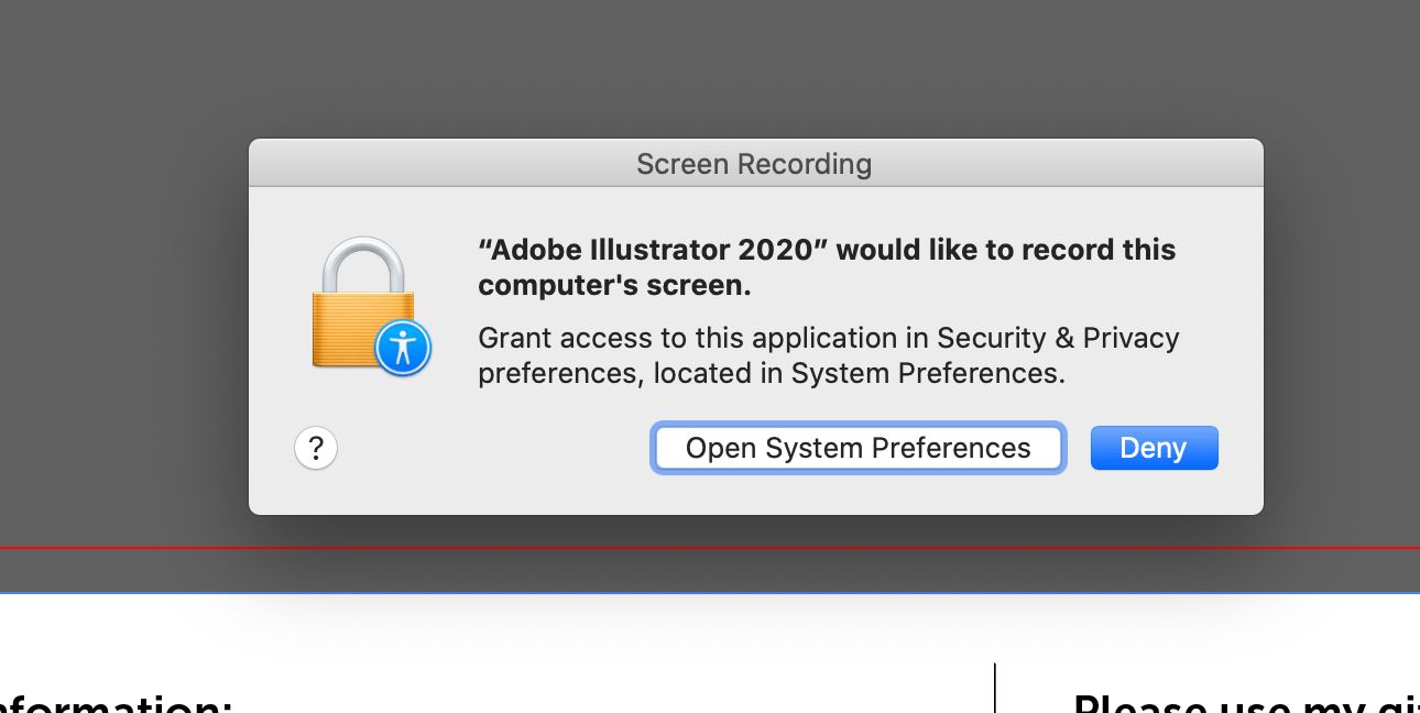 Adobe Illustrator 2020 Tried To Record My Computer S Screen Adobe