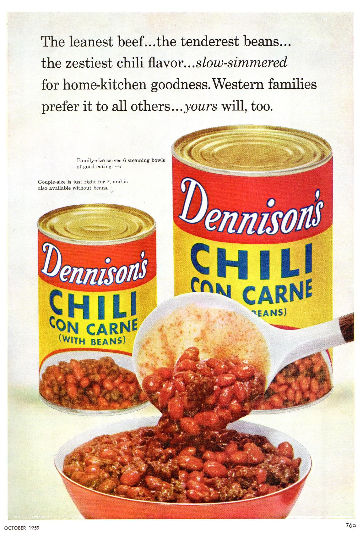 Dennison's chili con carne 1959