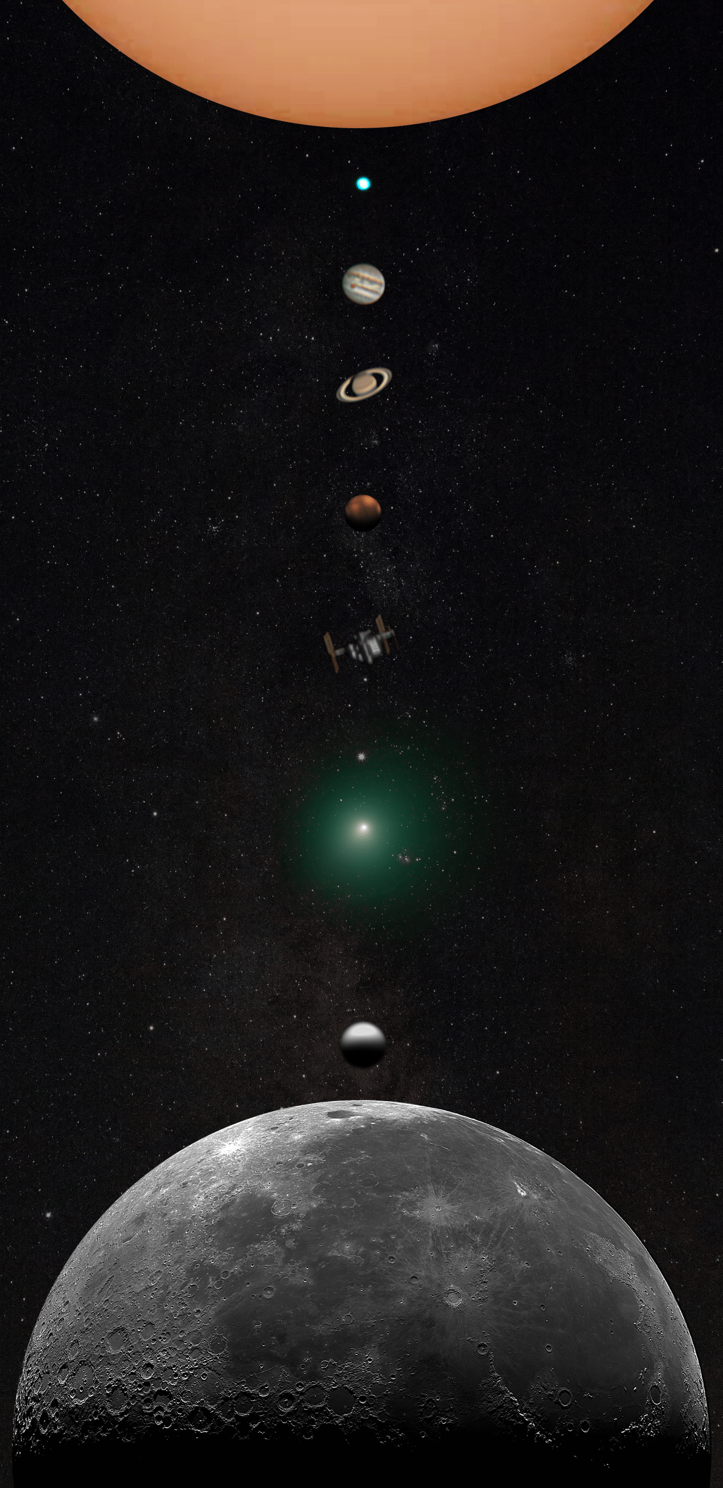 Outer space wallpaper, space phone wallpaper, wallpaper earth, planets wallpaper, . I Made A Phone Wallpaper Using Every Solar System Target I Photographed In 2018 Oc 1440 X 2960 R Spaceporn