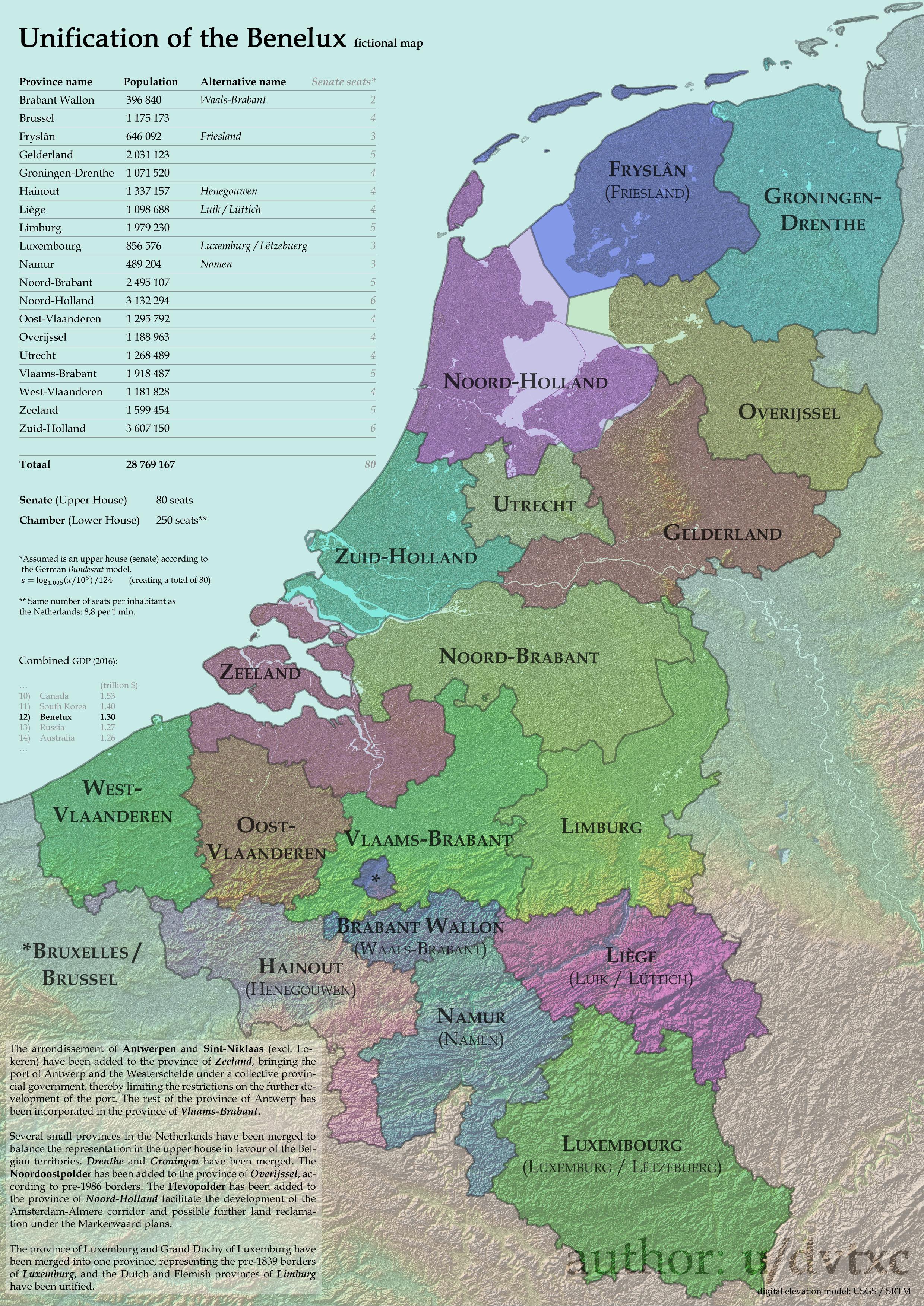 Benelux Map 