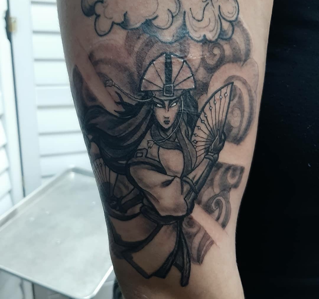Avatar Kyoshi Done By Artist Jennalea Polascak In Lawrence Nj Tattoo