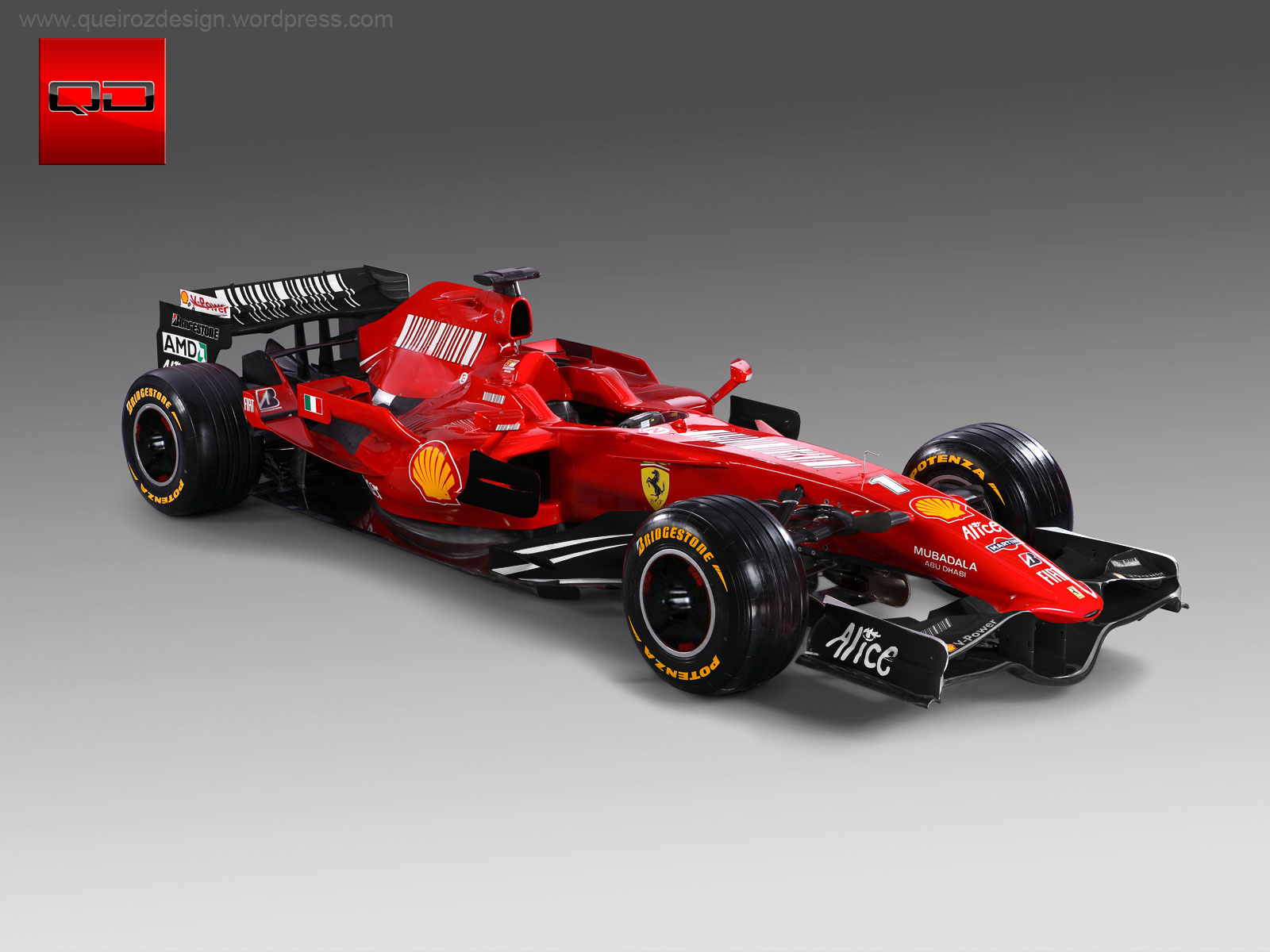 Ot Ferrari F2008 Photoshopped With Black Wings Formula1