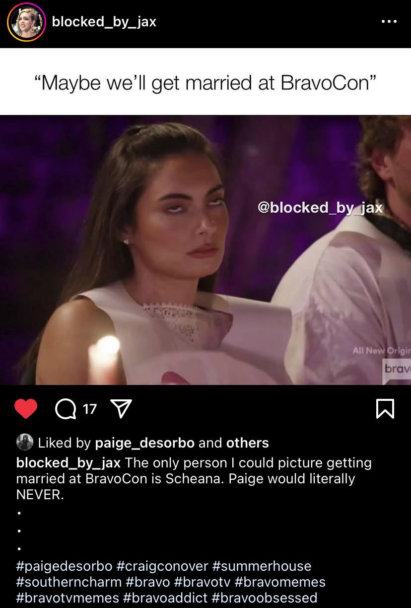 Lol @ Paige liking this : rsummerhousebravo