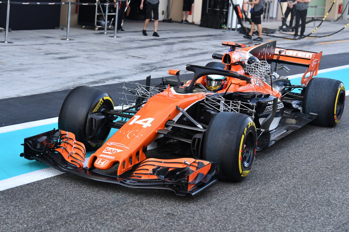 Alonso Takes To The Track During Yas Marina Tyre Tests With