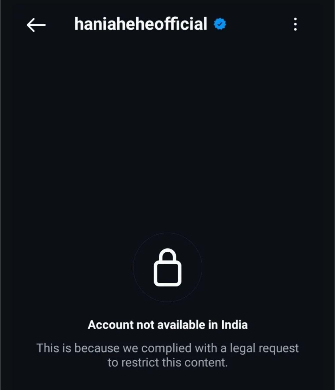 Pakistan based accounts are unavailable : rInstaCelebsGossip