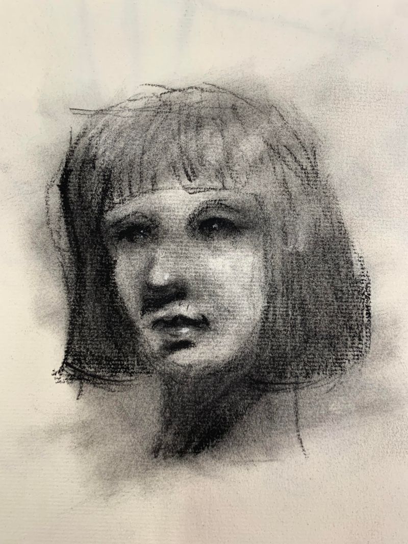 How To Draw A Face Using Charcoal Pencil - Best Space Designs in 4K