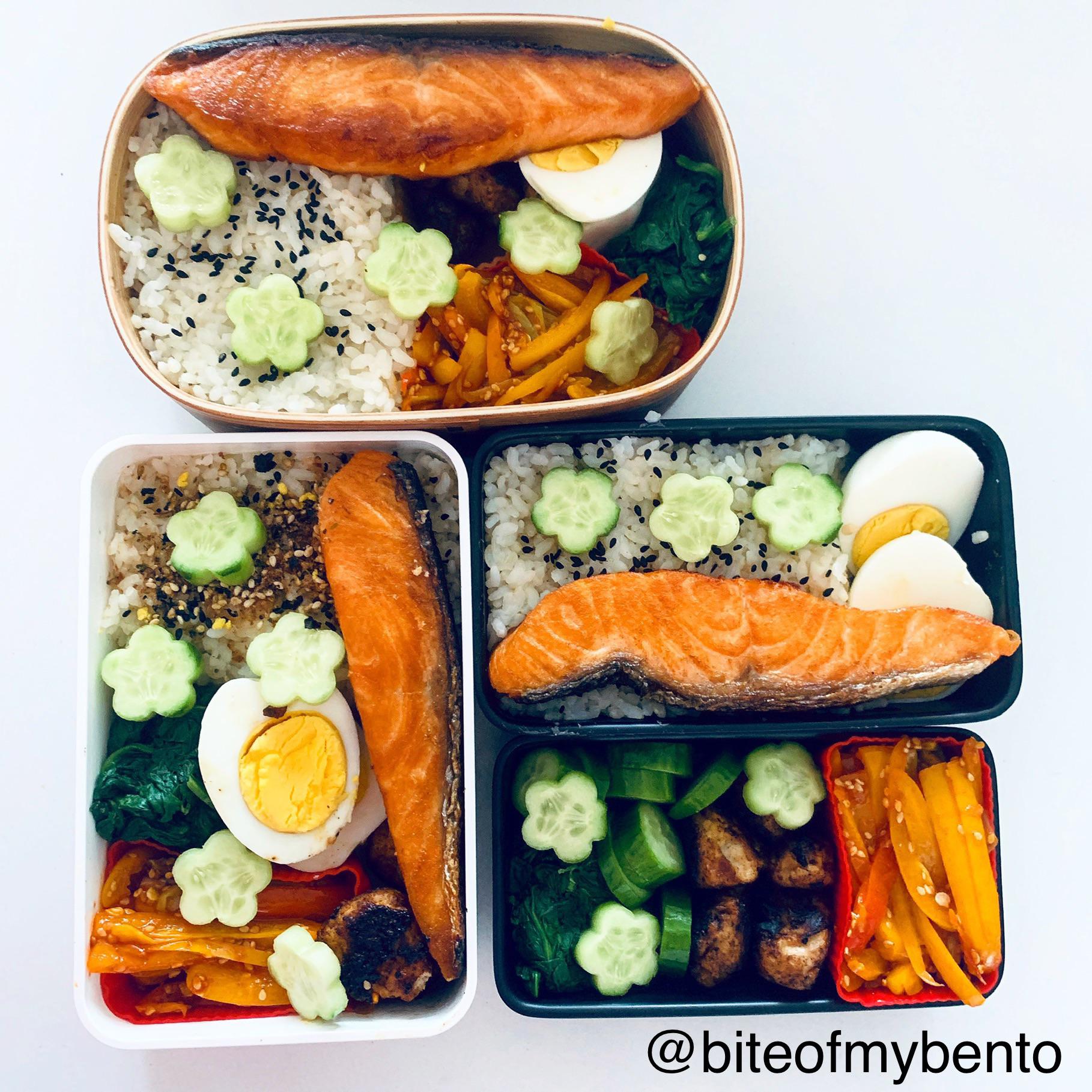 images Salmon Bento Box Recipe salmon bento for three bento