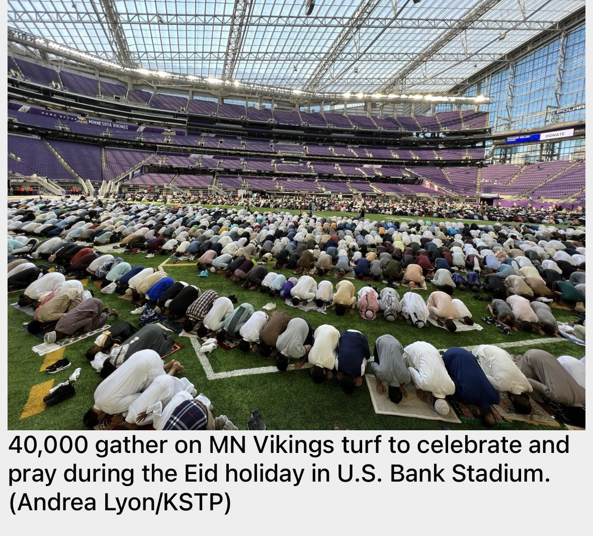 Heads up fellow Minnesotans. Today is Eid-al-Fitr, it is a Muslim  celebration after a month-long fasting. So today youll see a lot of  activities at restaurants and at the malls near you.