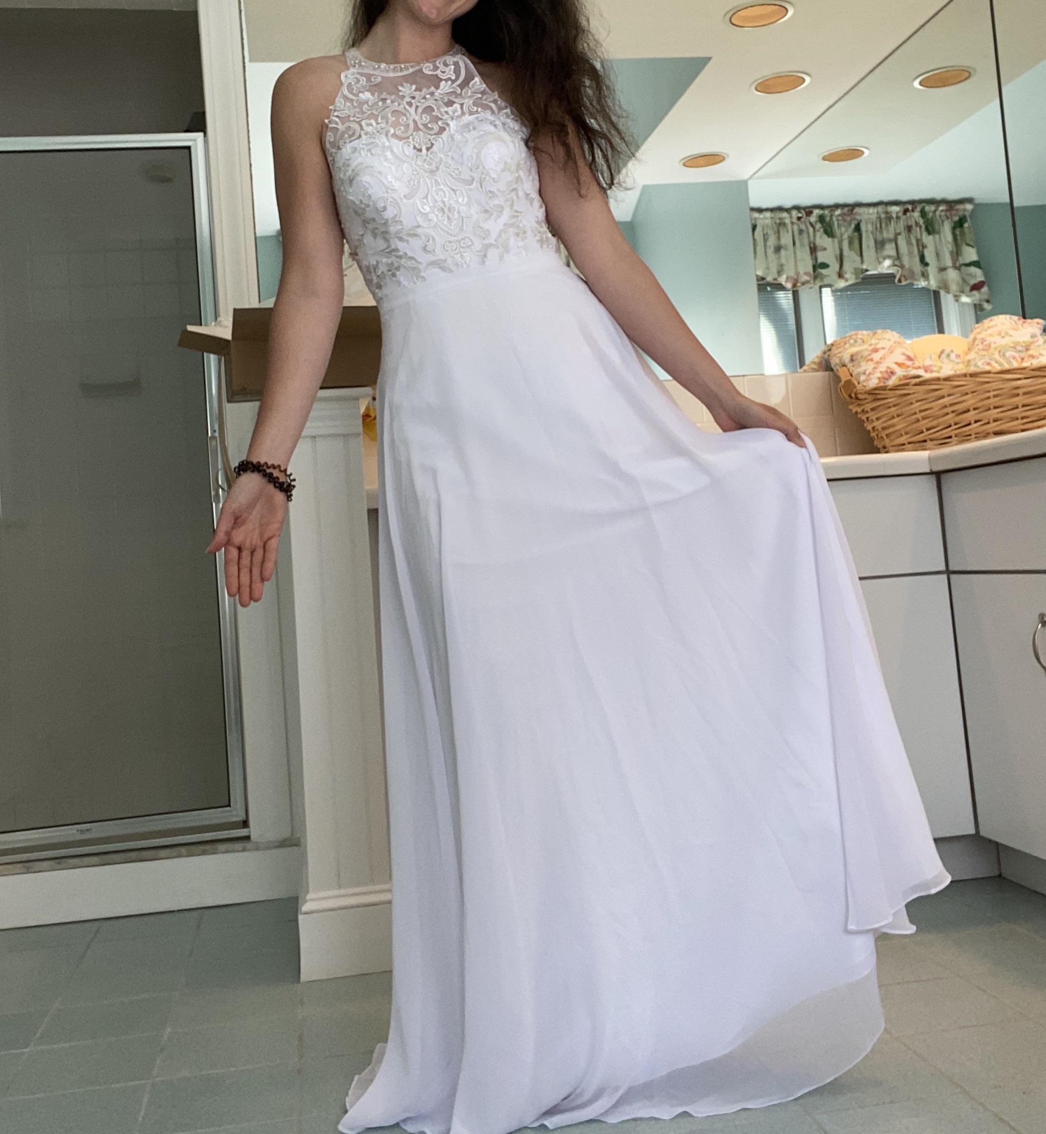 Bought This Online For 160 Tried It On Wrinkly Out Of The Box First Dress I Ve Even Tried On But My Mom Thinks It S The One Thoughts Weddingplanning