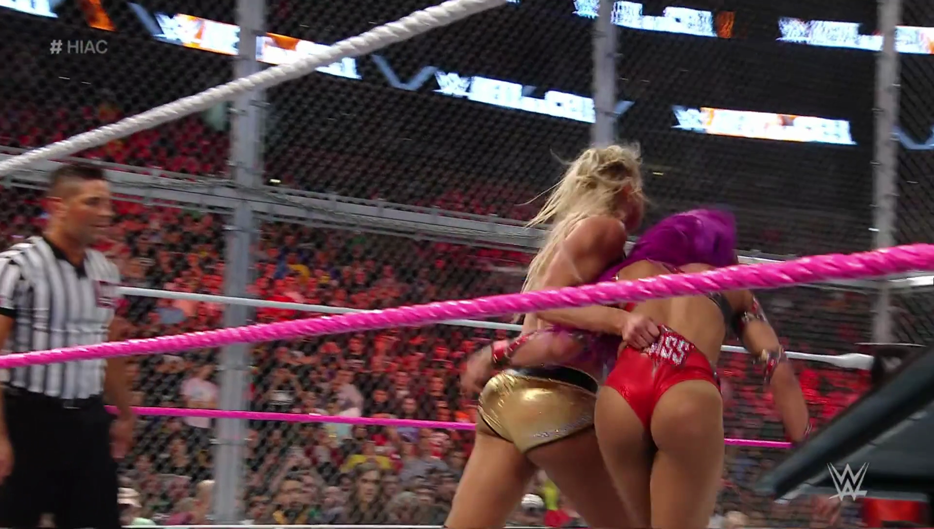 Sasha is going to need an even bigger wedgie at HIAC this year :  r/WrestlingHumiliation