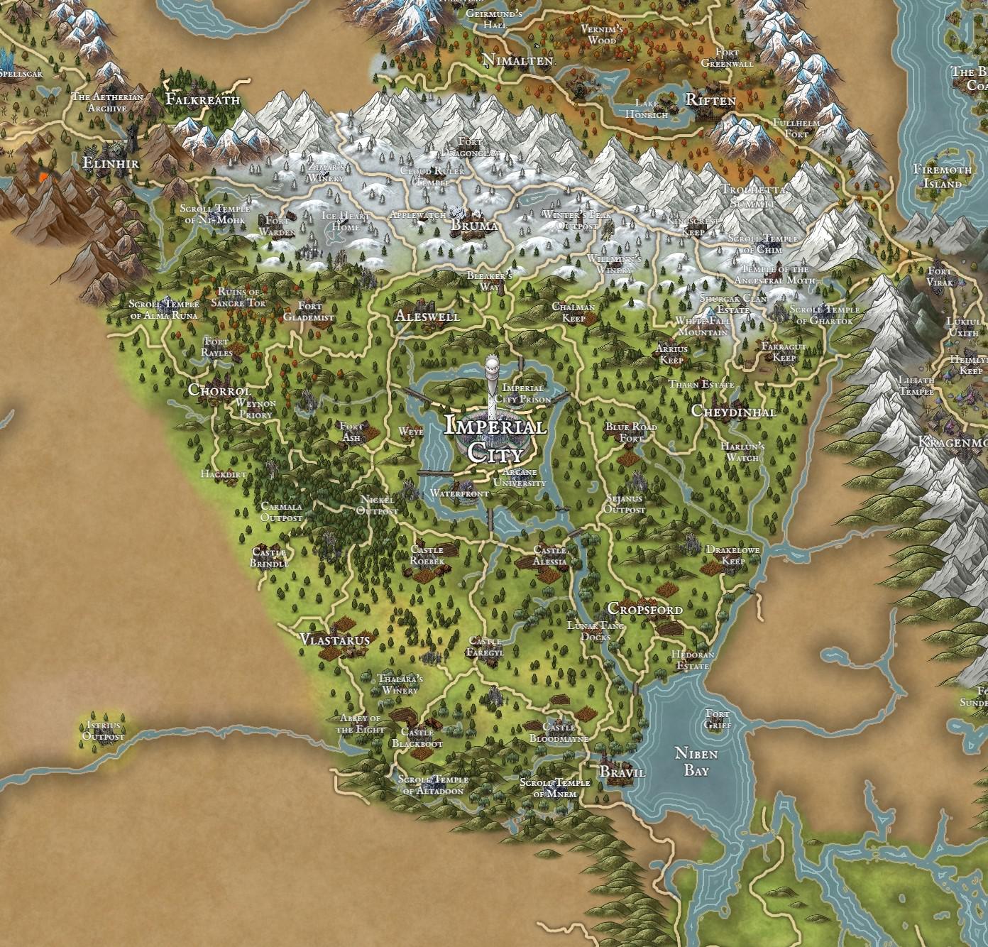Elder Scrolls Online Cyrodiil Map 
