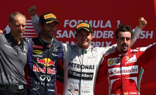 2013 British Grand Prix The Most Recent Podium With Three