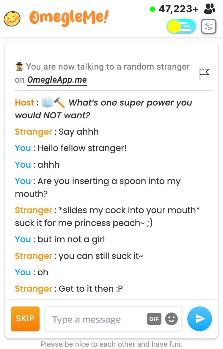 Omegle: Talk to strangers!