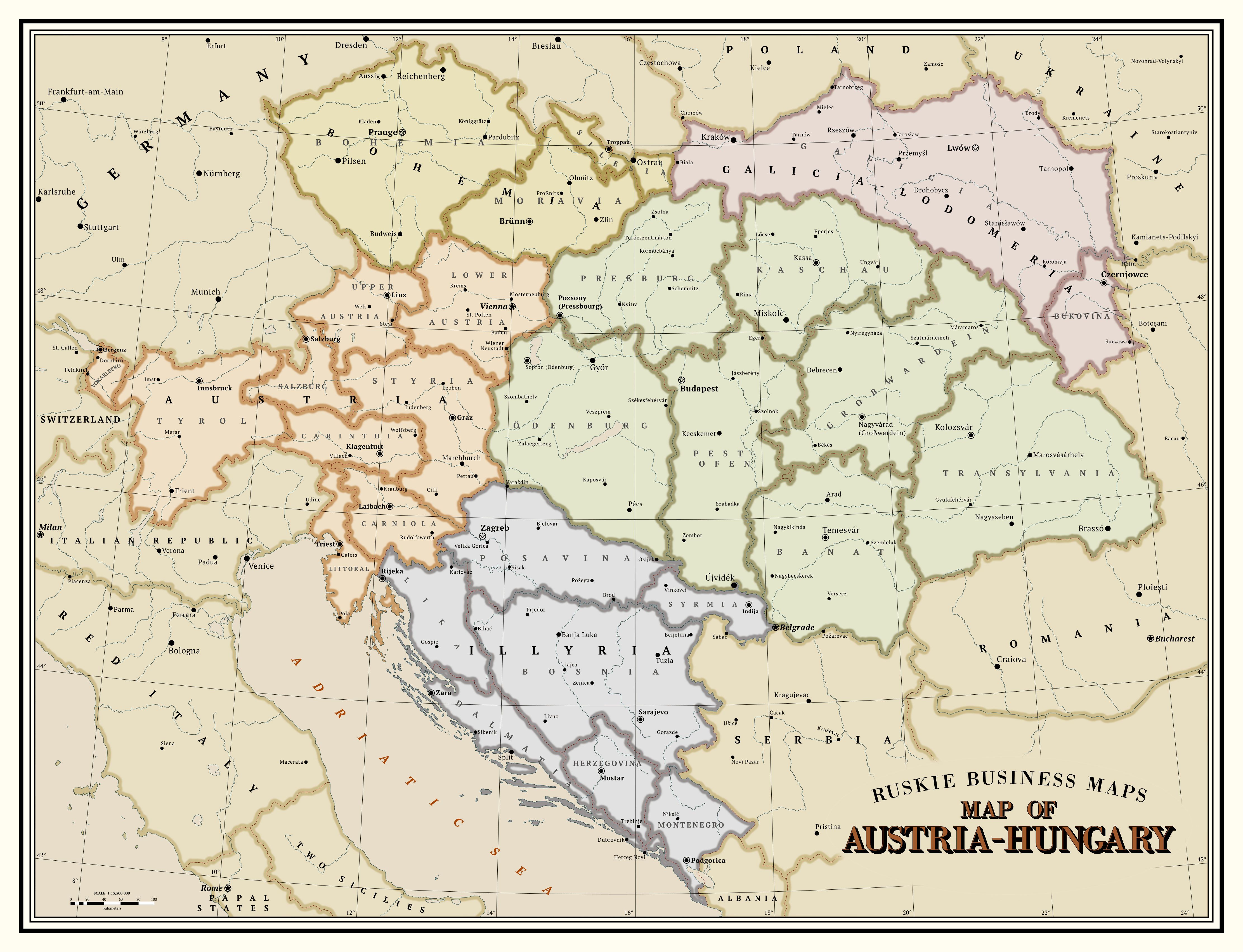 Mapa Do Imperio Austro Hungaro 