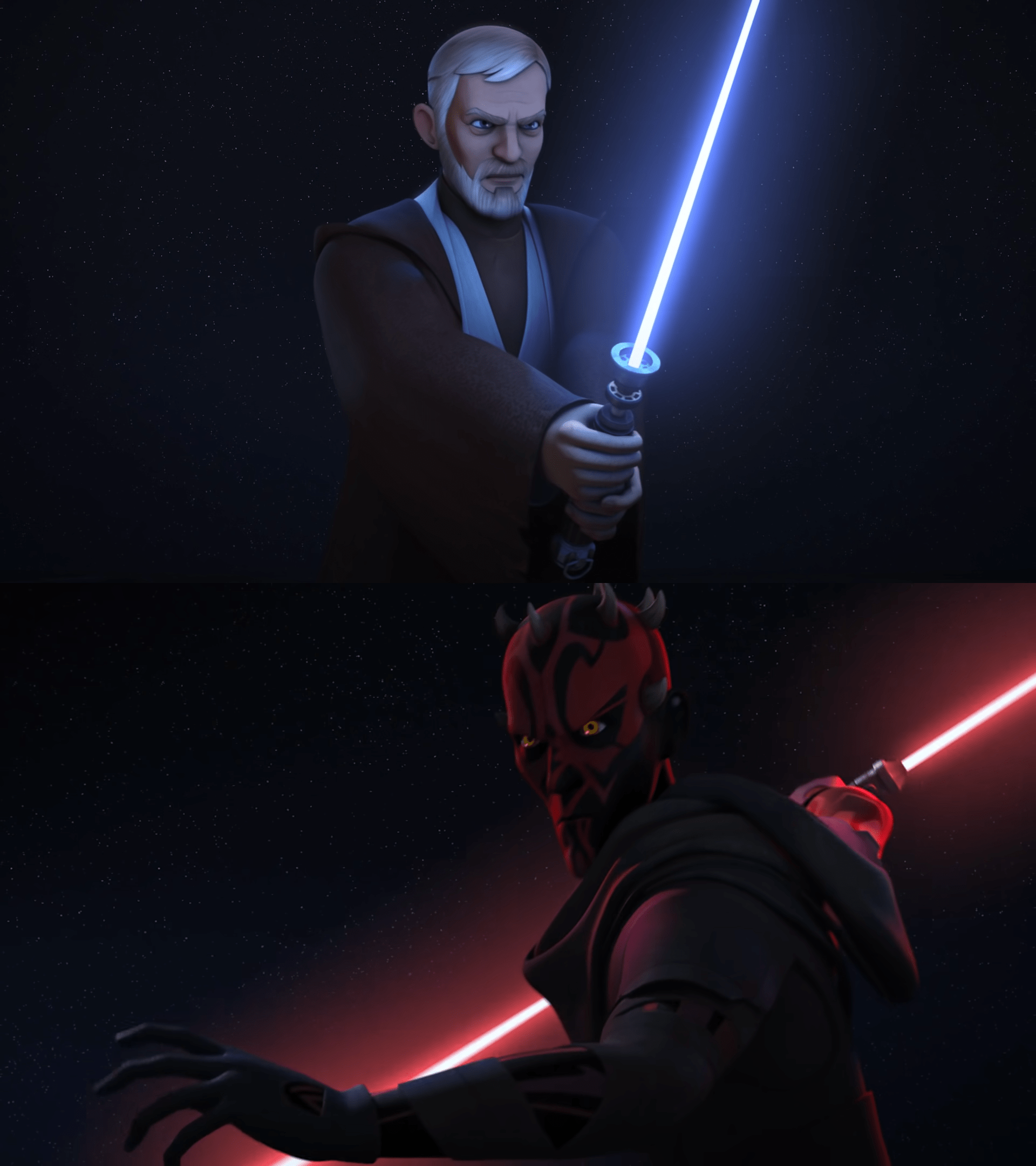 “this is a ultra meme #starwarsmemes #starwarsmeme #starwars&nbsp;. Obi Wan Kenobi Vs Darth Maul R Memetemplatesofficial