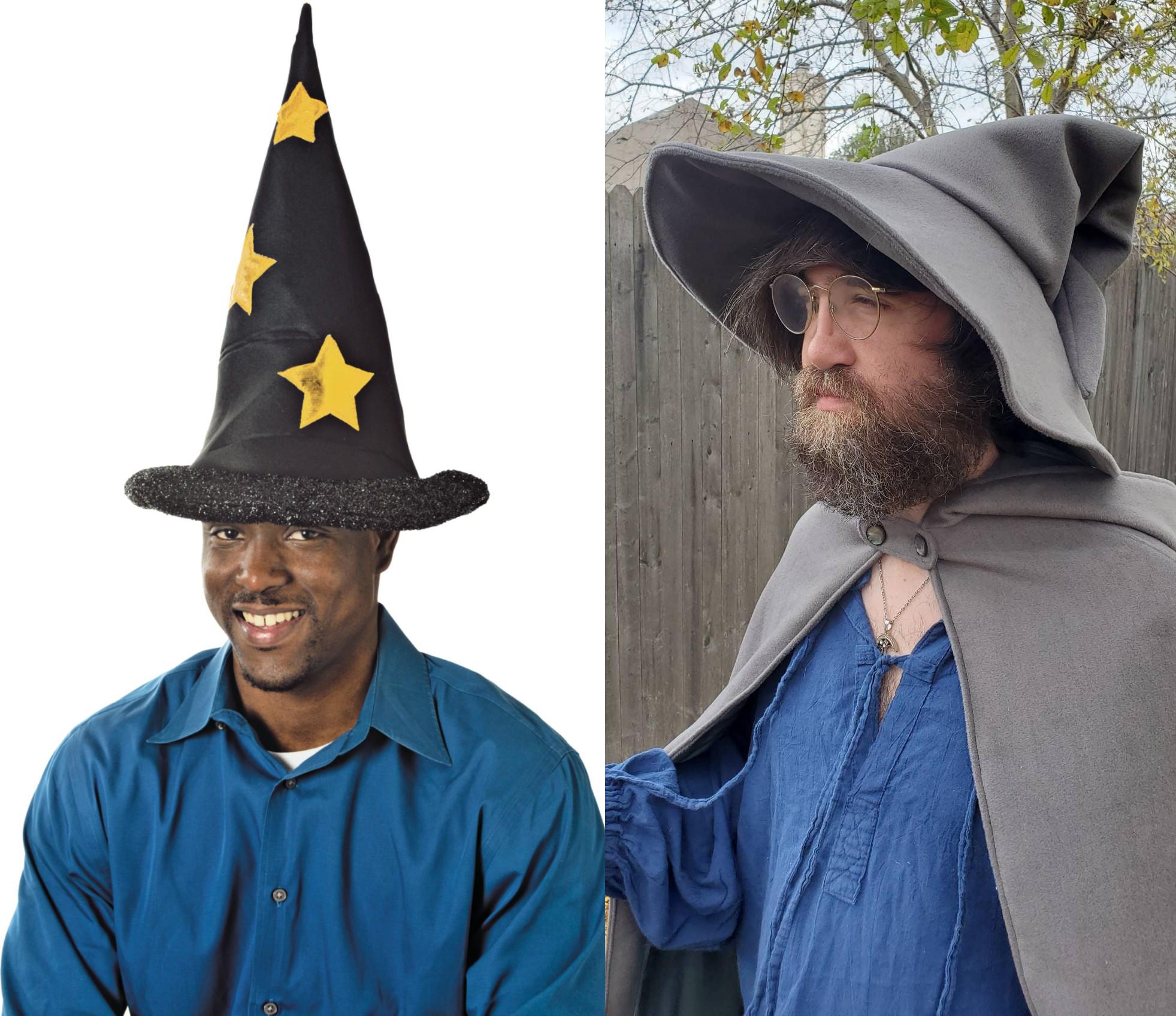 Should my hat point downward or upward? (Not me in either picture) :  rwizardposting