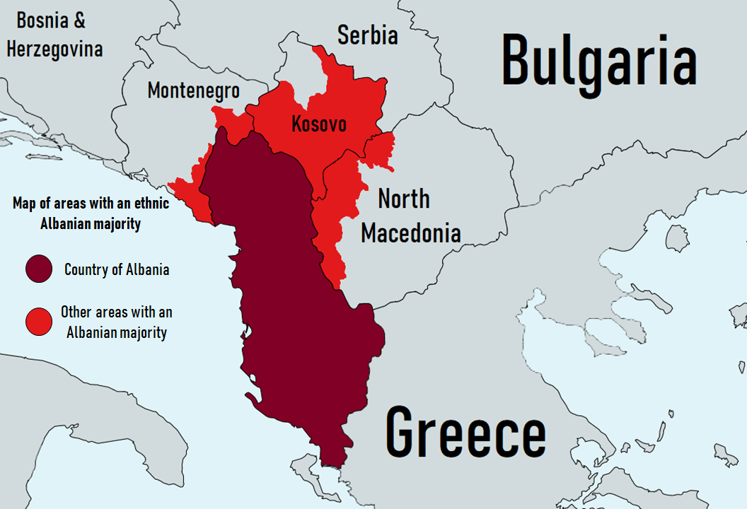 Albania World Map 