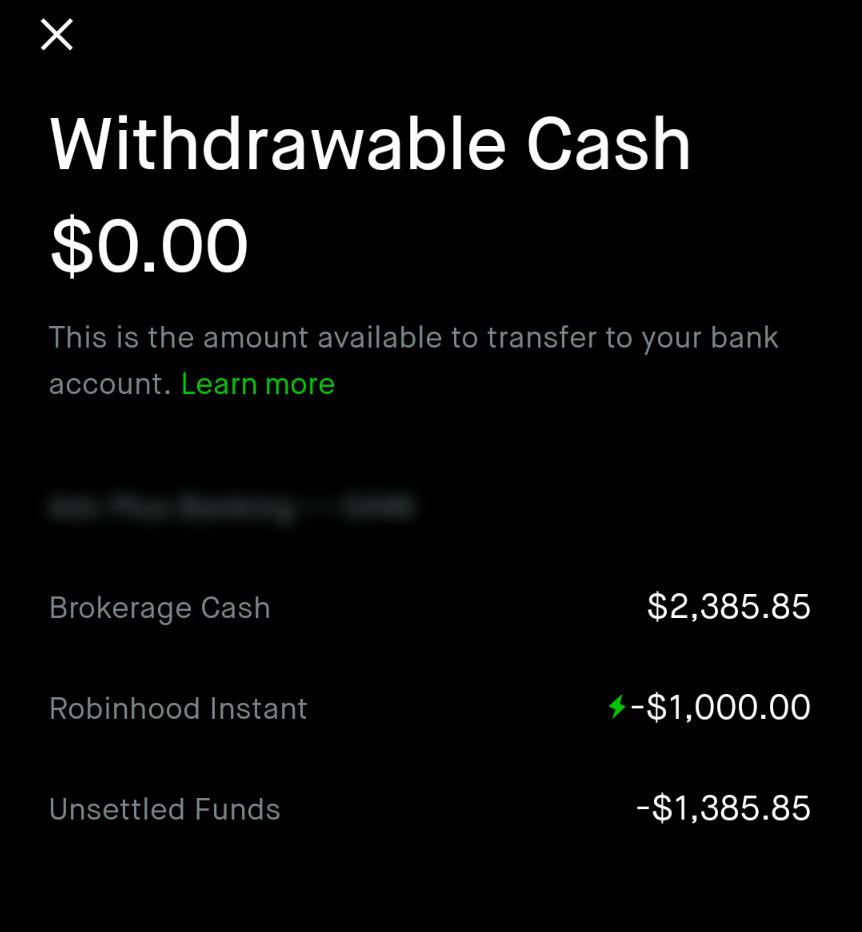 my bank rejected my robinhood transaction as unusual activity i received 1k instant buying power and made 13k gain in option trades does this mean rh will take the 1k back plus on can you transfer buying power to bank