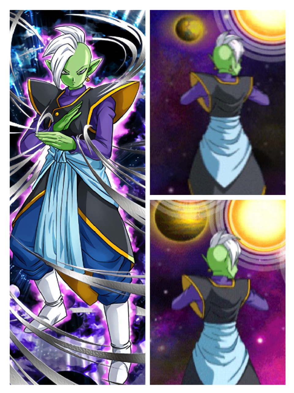 Fun fact: this Zamasu is actually the only one from the present time line  (who got hakai'd by Beerus). The agl, int, Teq lr and even the dokkaned Str  zamasu are all