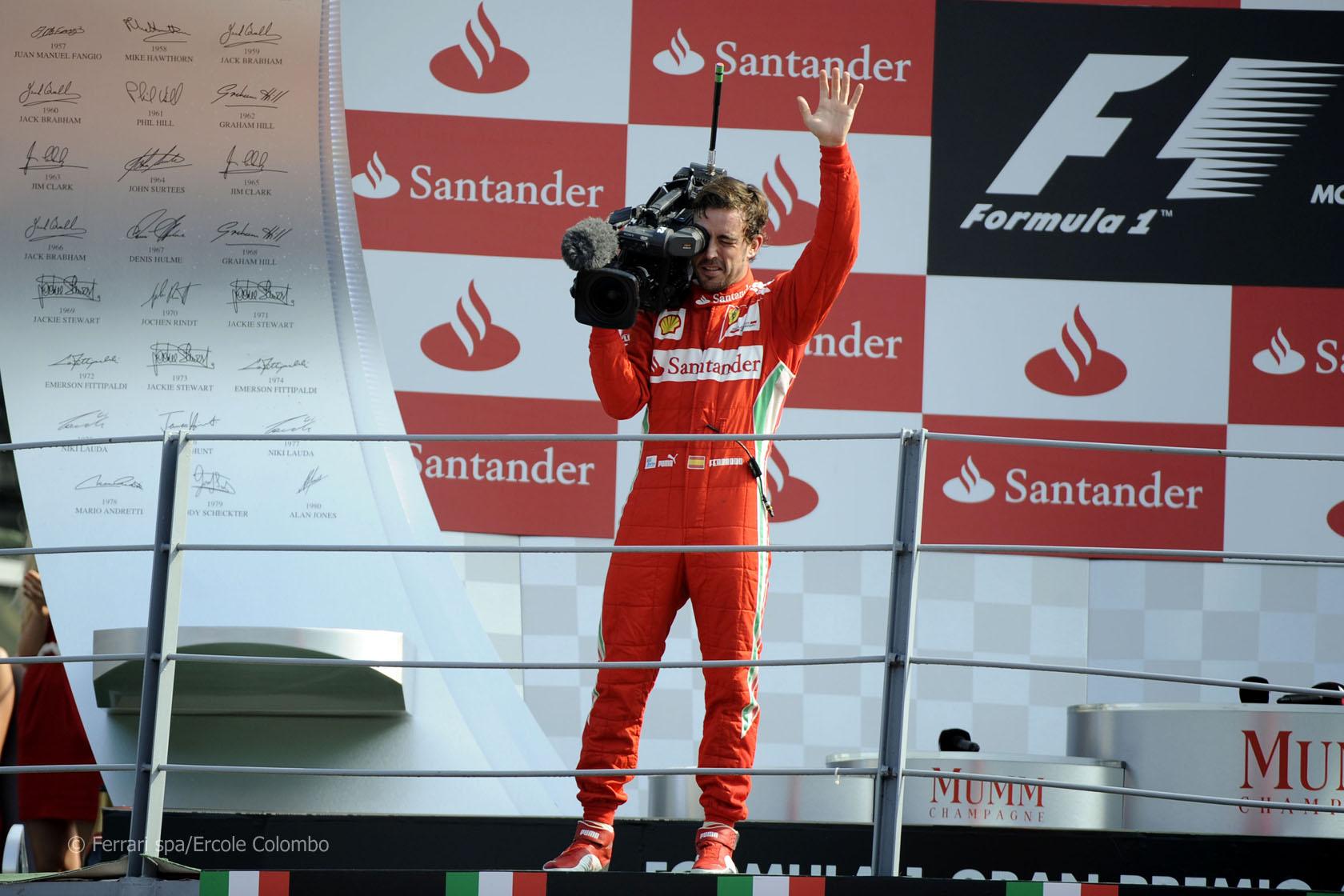 Alonso The Camera Man 2012 Italian Grand Prix Formula1