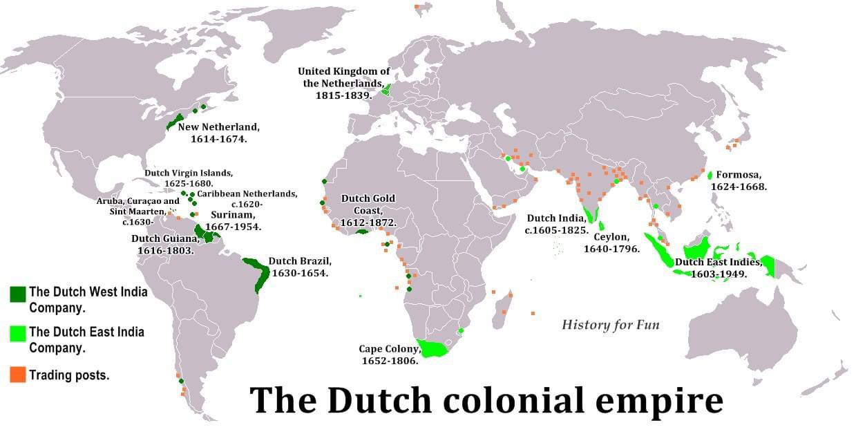 Dutch colonization map