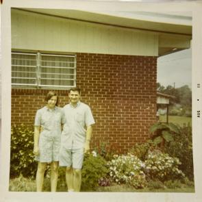 My parents just after they told my dad’s parents they were getting married, August 1969 in Hassell, NC.