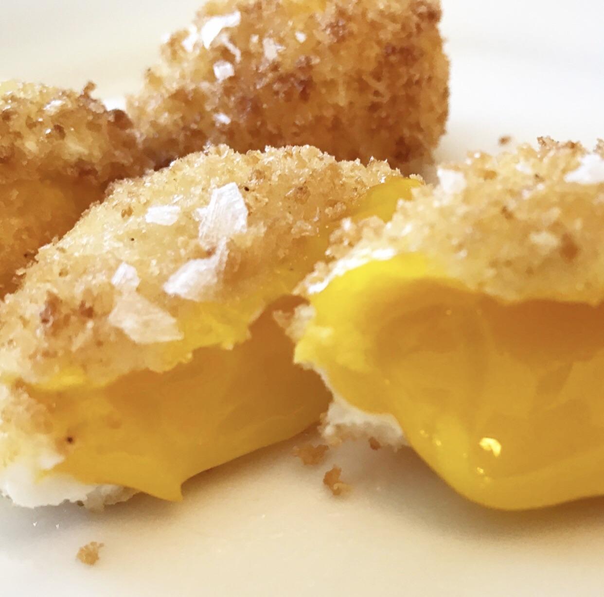 photo Deep Fried Egg Yolk homemade deep fried egg yolks food
