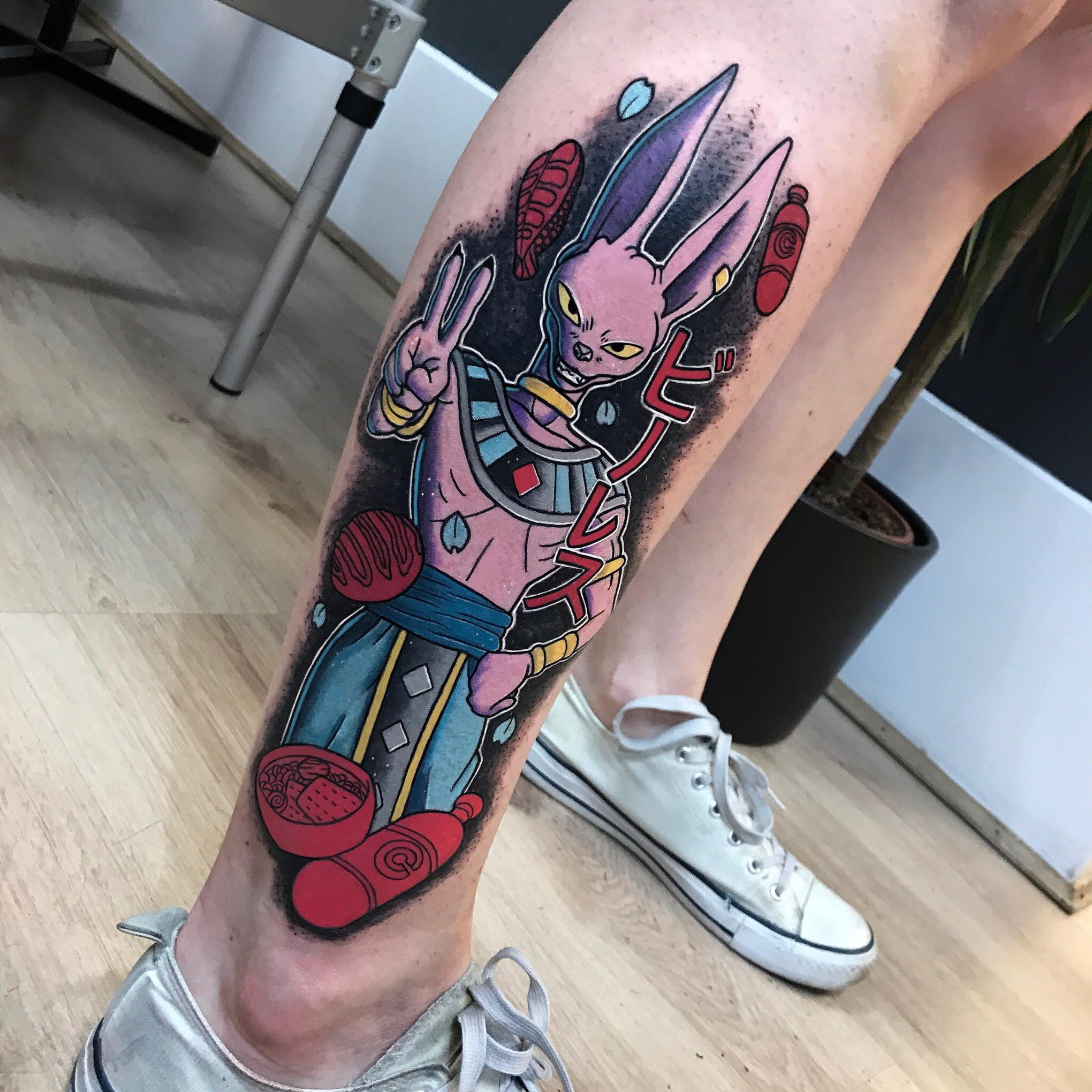 Got A Beerus Tattoo, Thought You All Might Like To See :) (@Mcallistertattoo On Insta) : R/Dbz 2040_x_2040_jpg