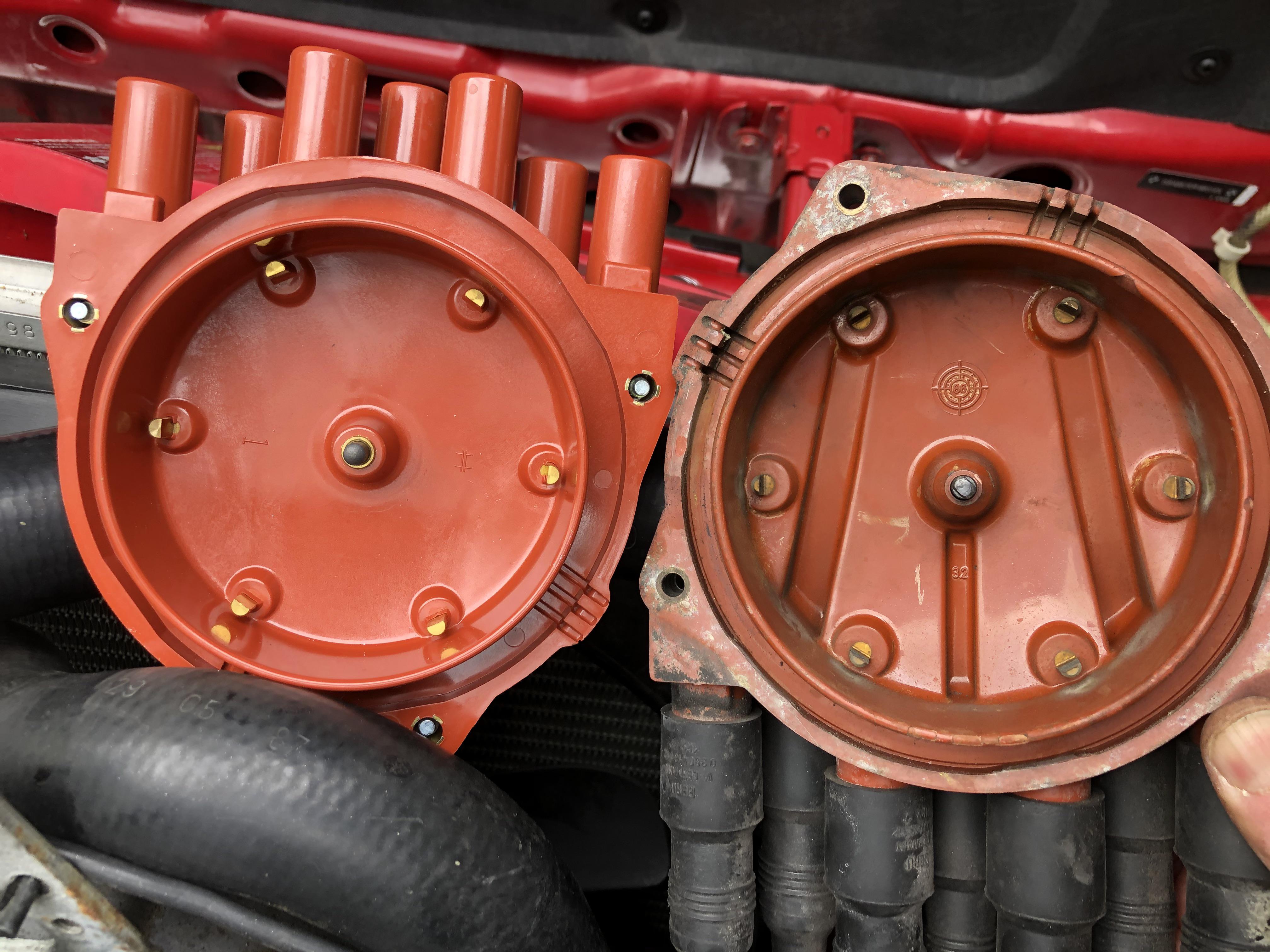 New/old distributor cap on my 87 325i. i wove a tapestry of