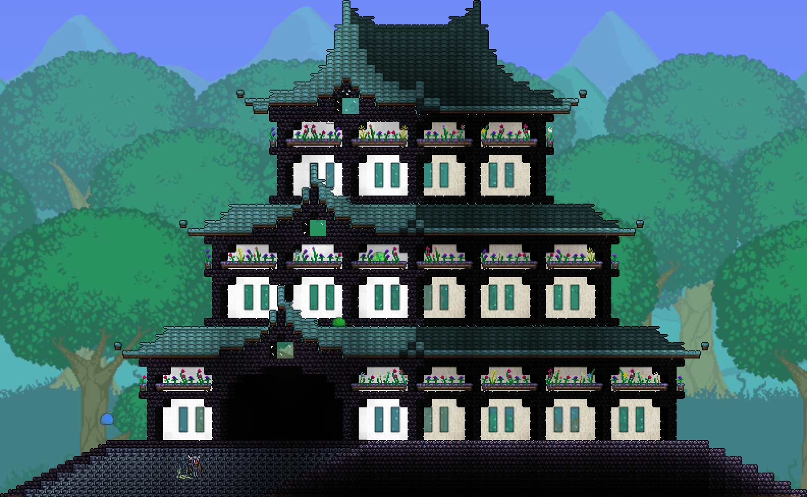 Terraria--dragon and floating arches | Terraria and ...