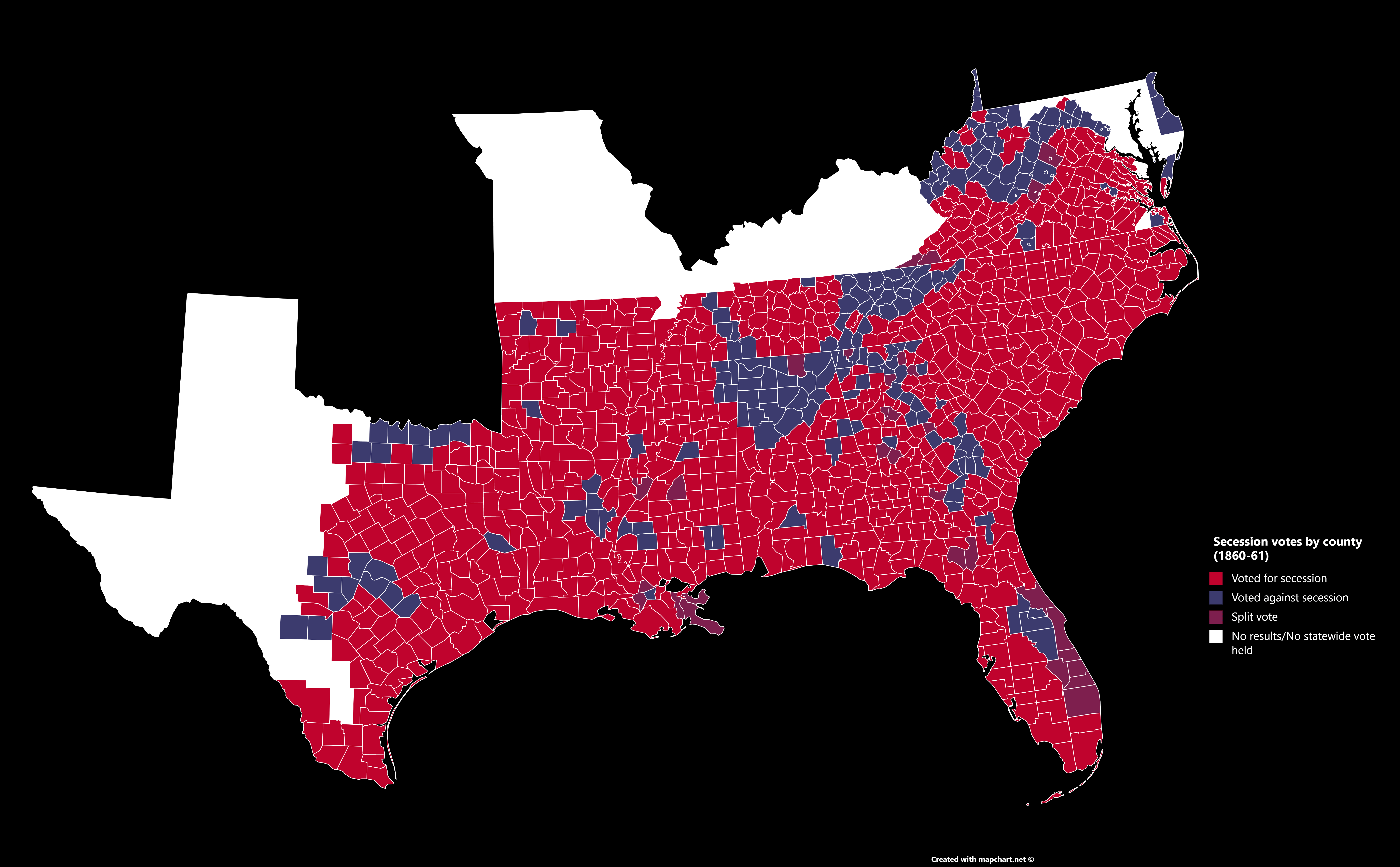 Civil War Secession Map 