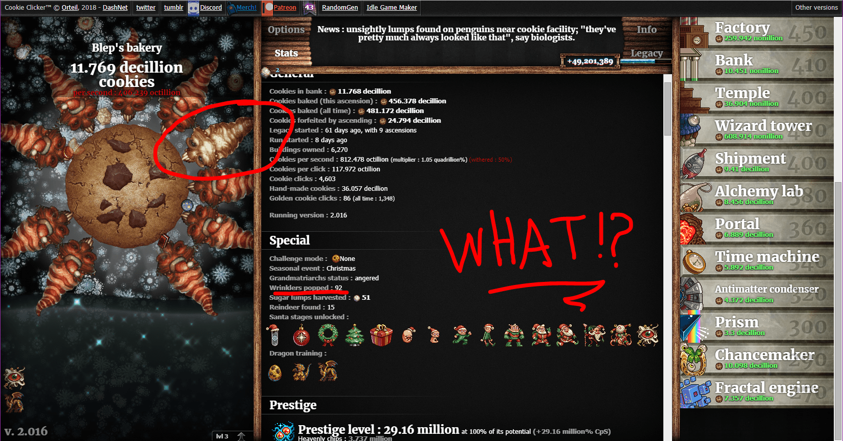 Got A Shiny Wrinkler After Purchasing One Mind Cookieclicker Got A Shiny Wrinkler After Purchasing One Mind Cookieclicker