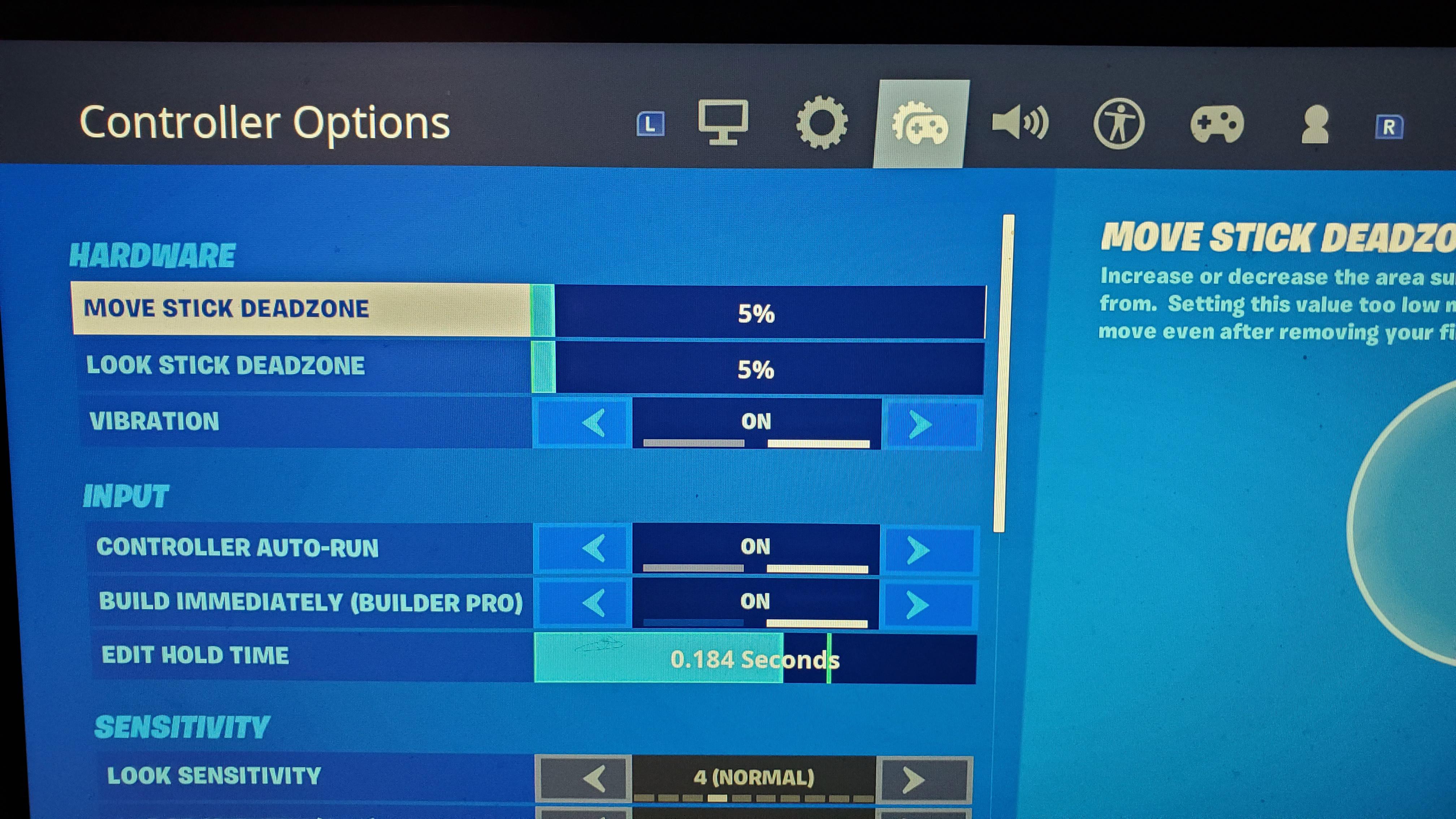 Fortnite Nintendo Switch Deadzone Is Broken The Default Setting Is 