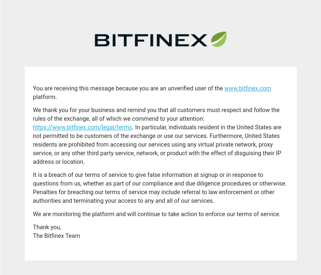 It looks like coinbase, and some of the major exchanges that we come to recognize like binance or kraken are still not offering their services in hawaii. Does Coinbase Blacklist Your Ip Or Your Name Bitfinex Login