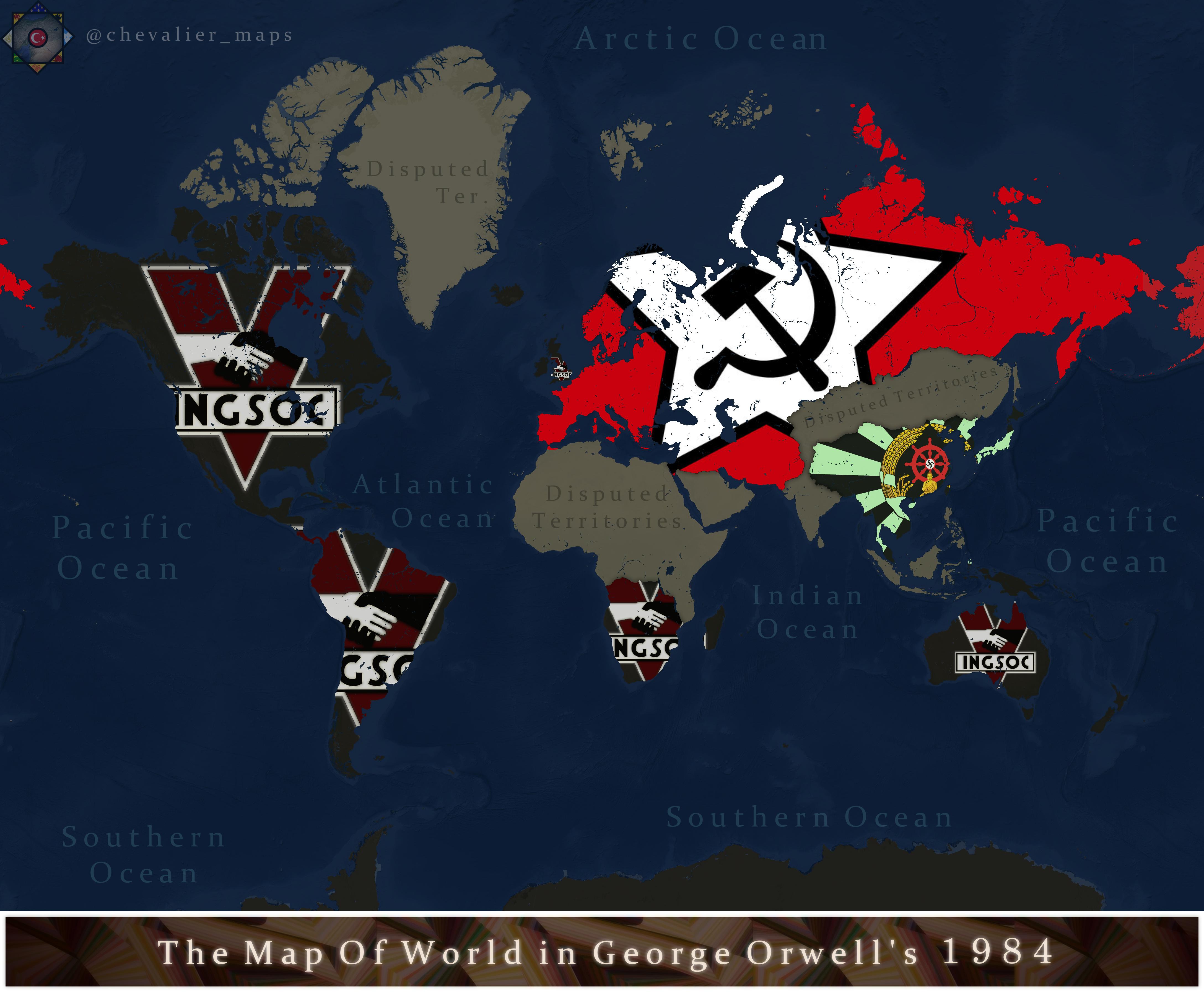 1984 George Orwell Map Dragan Gasevic On Twitter Writing Pal 