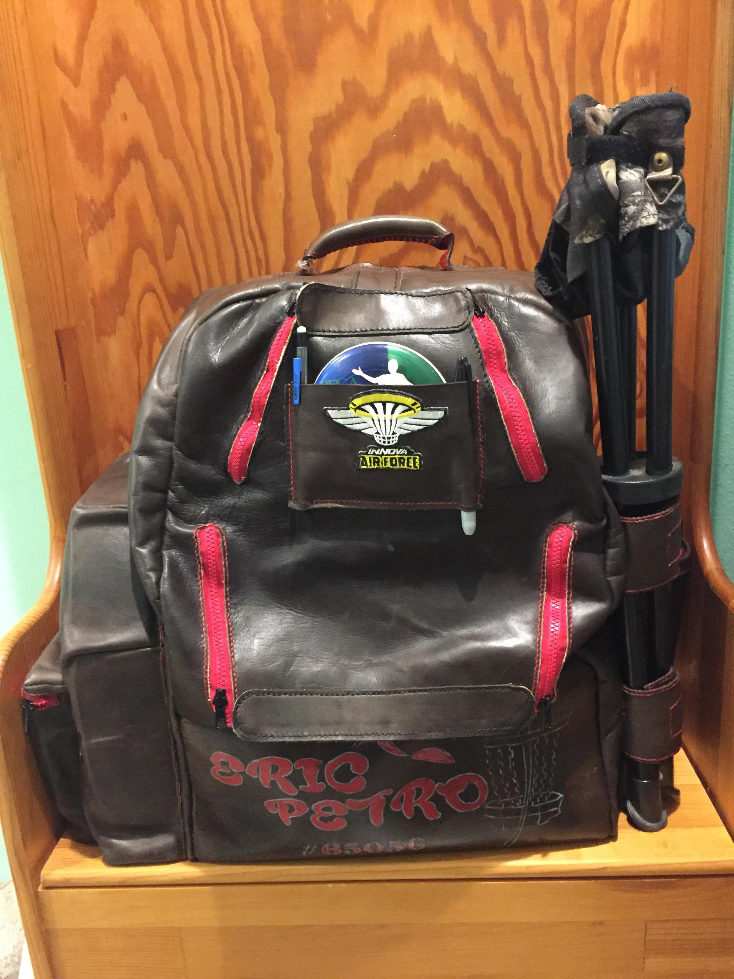 Many Months Ago I Posted My Old Leather Disc Golf Bag And Hinted At An Upgraded Backpack Style Bag I Ve Since Completed The New Bag Video Breakdown Link Posted In The Comments