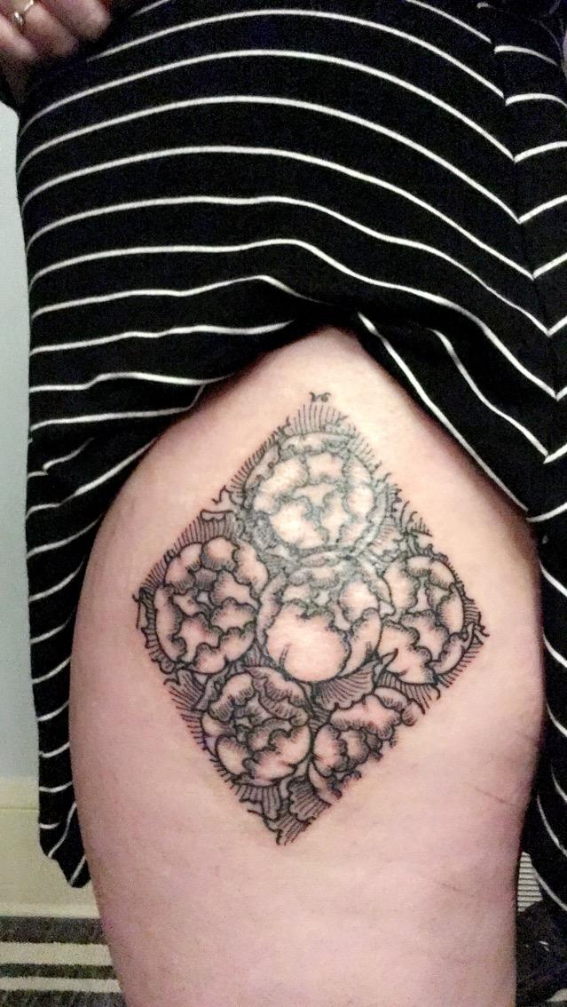 Peonies Done By Craig Moore Leviticus Tattoo Piercing Minneapolis Mn Tattoos