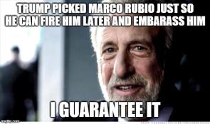 I never thought I would say this…poor Marco Rubio.