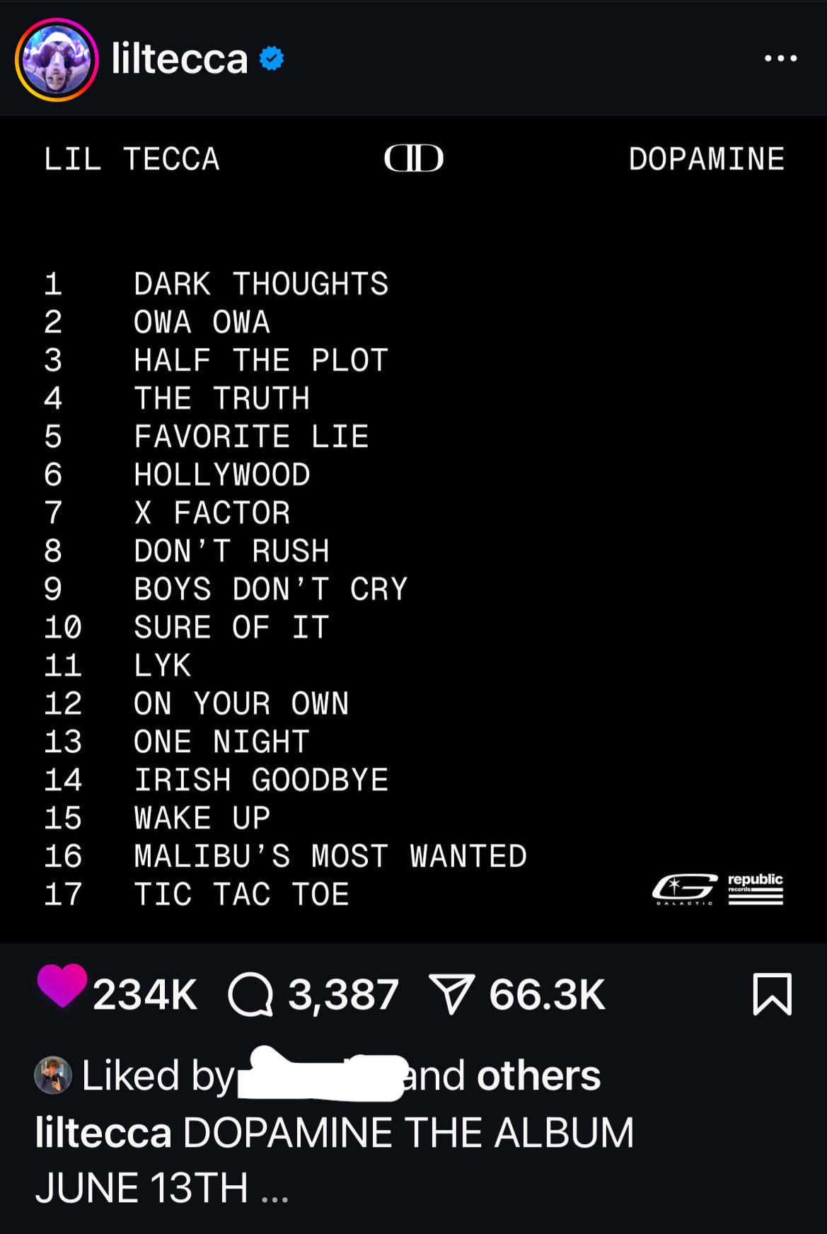 Lil Teccas album “Dopamine” is dropping this Friday June 13th :  rCartiCulture