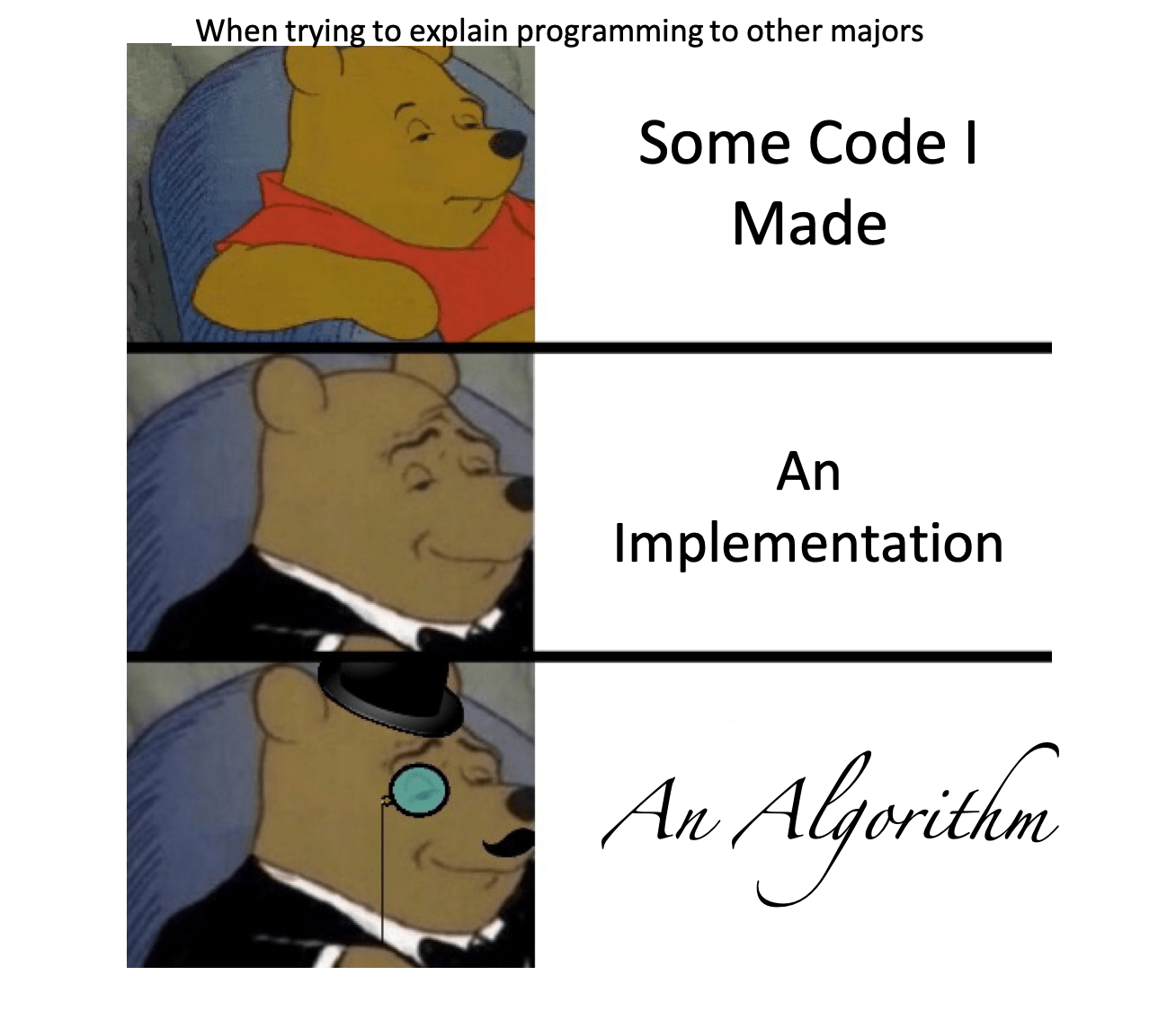 1.8m subscribers in the programmerhumor community. Explaining code to other majors : ProgrammerHumor