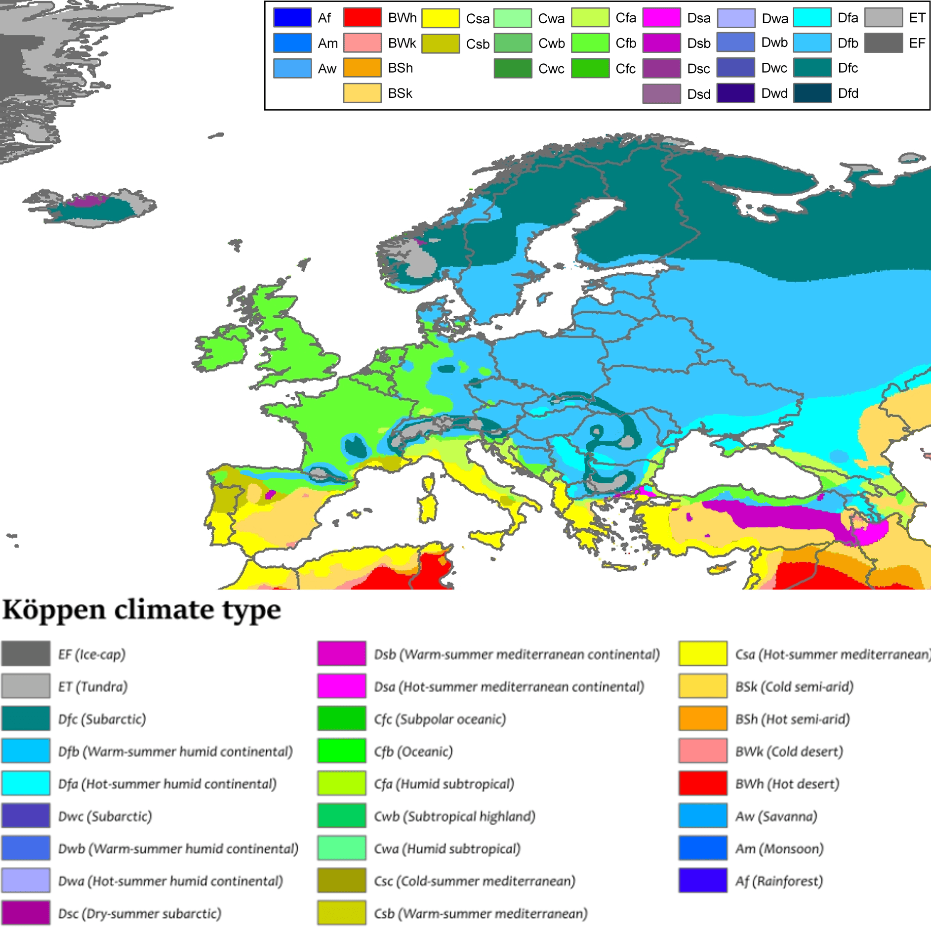 Koppen Climate Map Interactive 