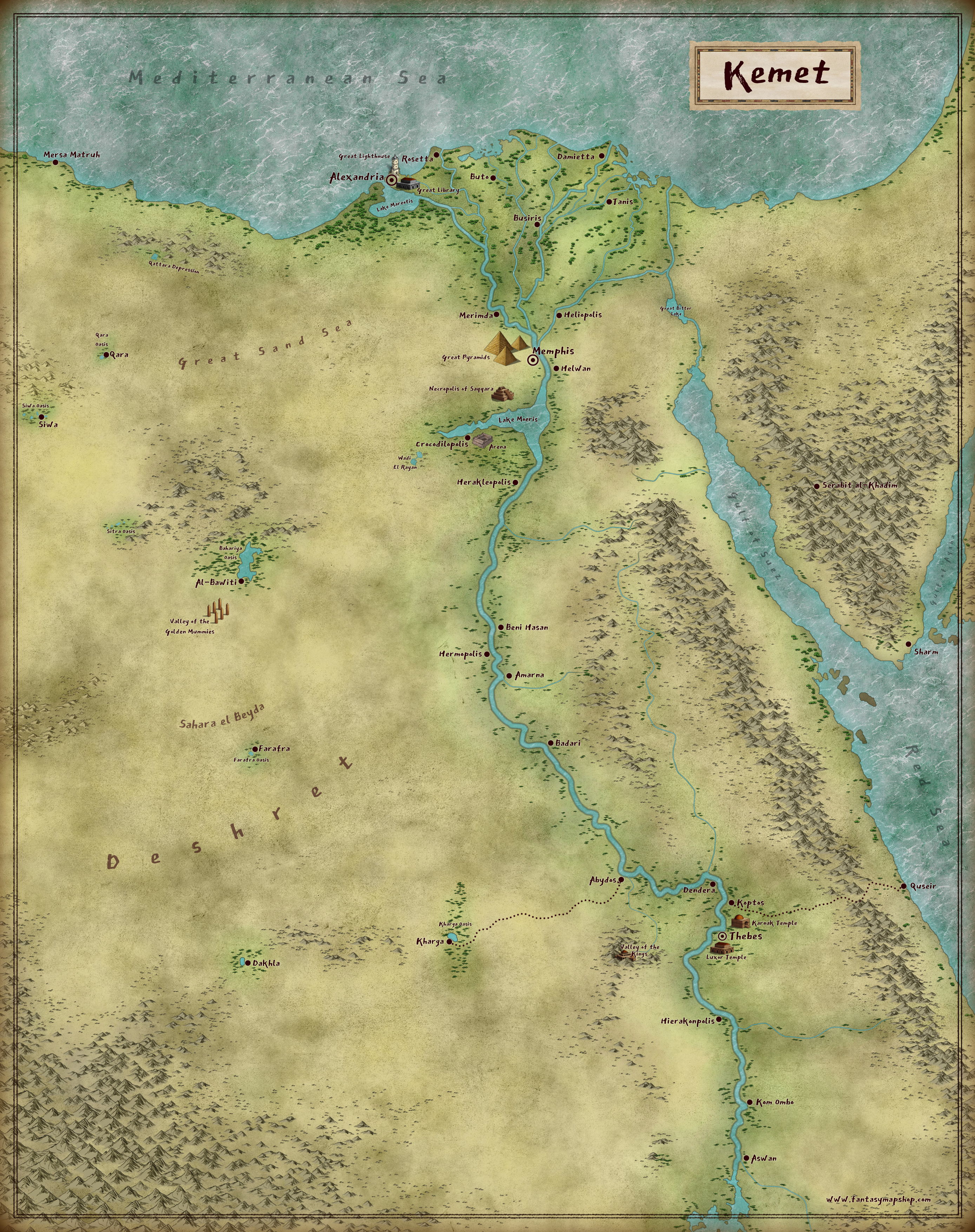 Ancient Egyptian Map 