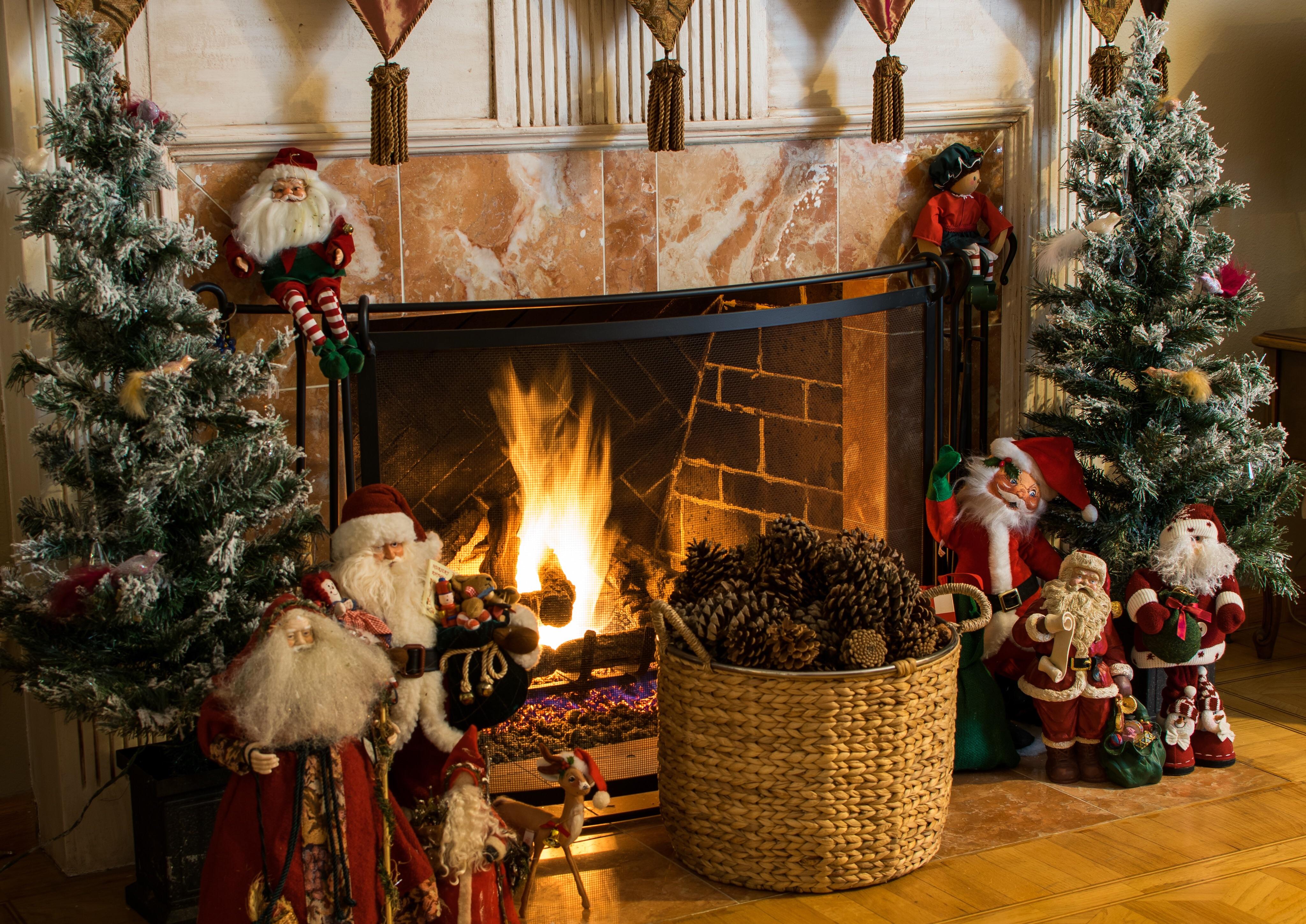 Santa Claus Resting By The Fireplace Stock Image 18858070 Panthermedia Stock Agency