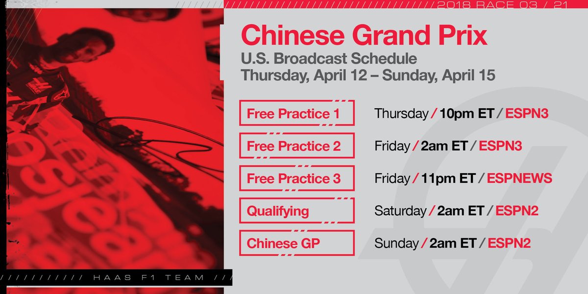 Chinese Gp Us Broadcast Schedule Formula1