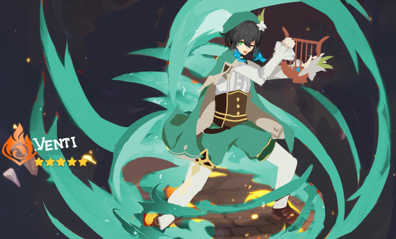 Геншин грустно. Венти Геншин Сплэш арт. Сплеш арт Венти генштн. Лира Венти Геншин. Минималистичный Венти Геншин