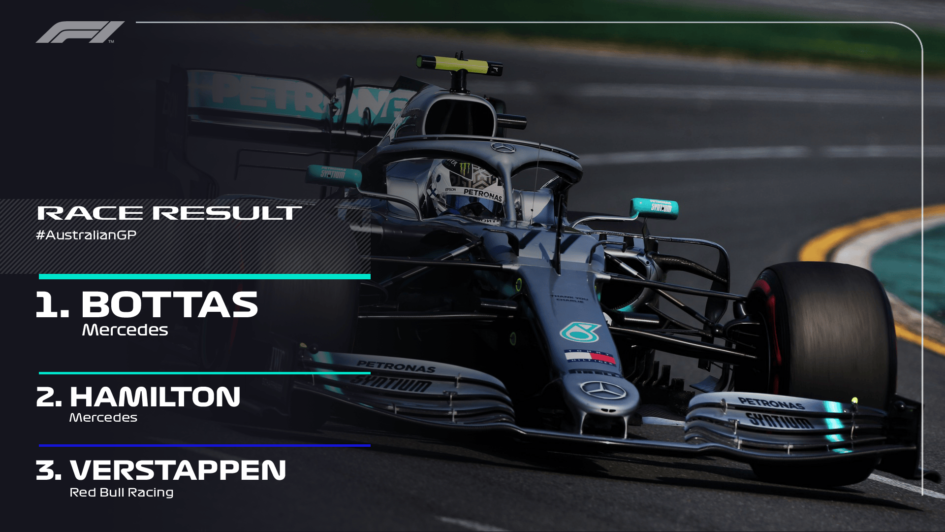 Valtteri Bottas Wins The 2019 Australian Grand Prix Formula1