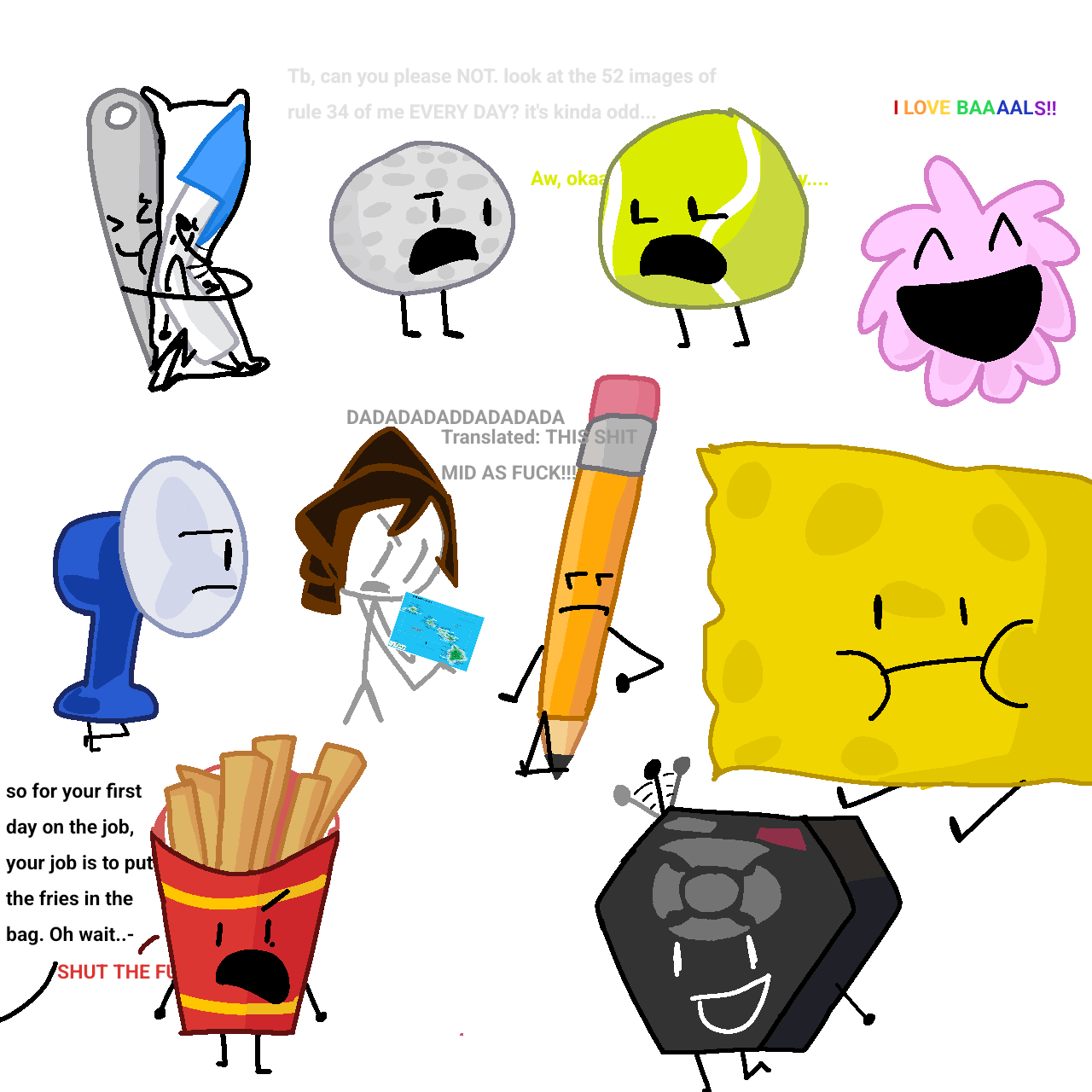 I dont care what it says about me, but I wanted to draw my top 10: :  rBattleForDreamIsland