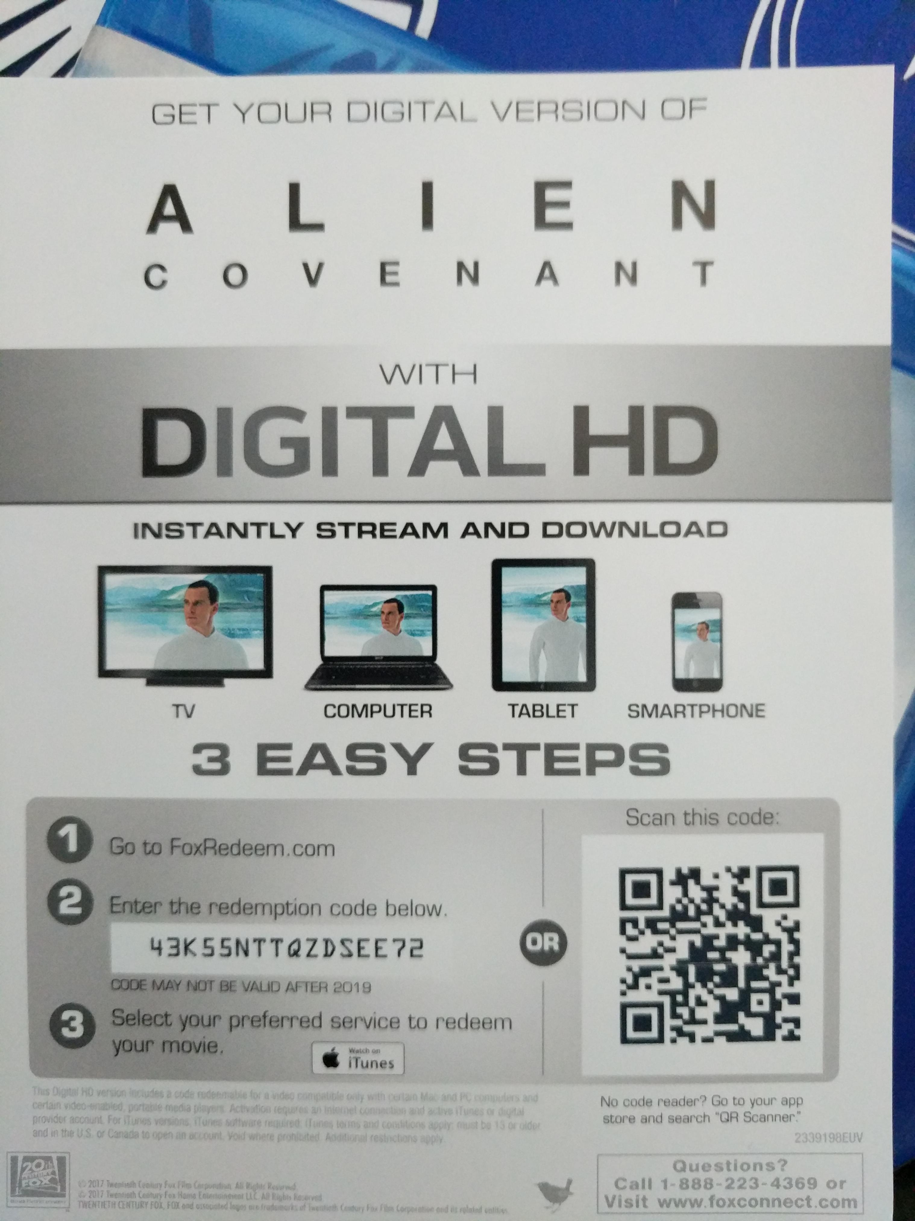 Alien Covenant 3 : Alien Covenant Digital Code Lv426